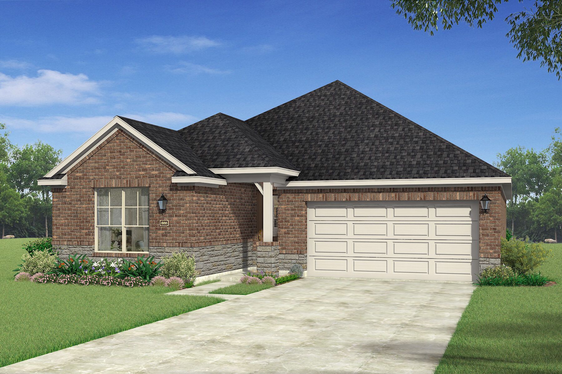 Exterior:The Elinor II - Hill Country 2 Elevation