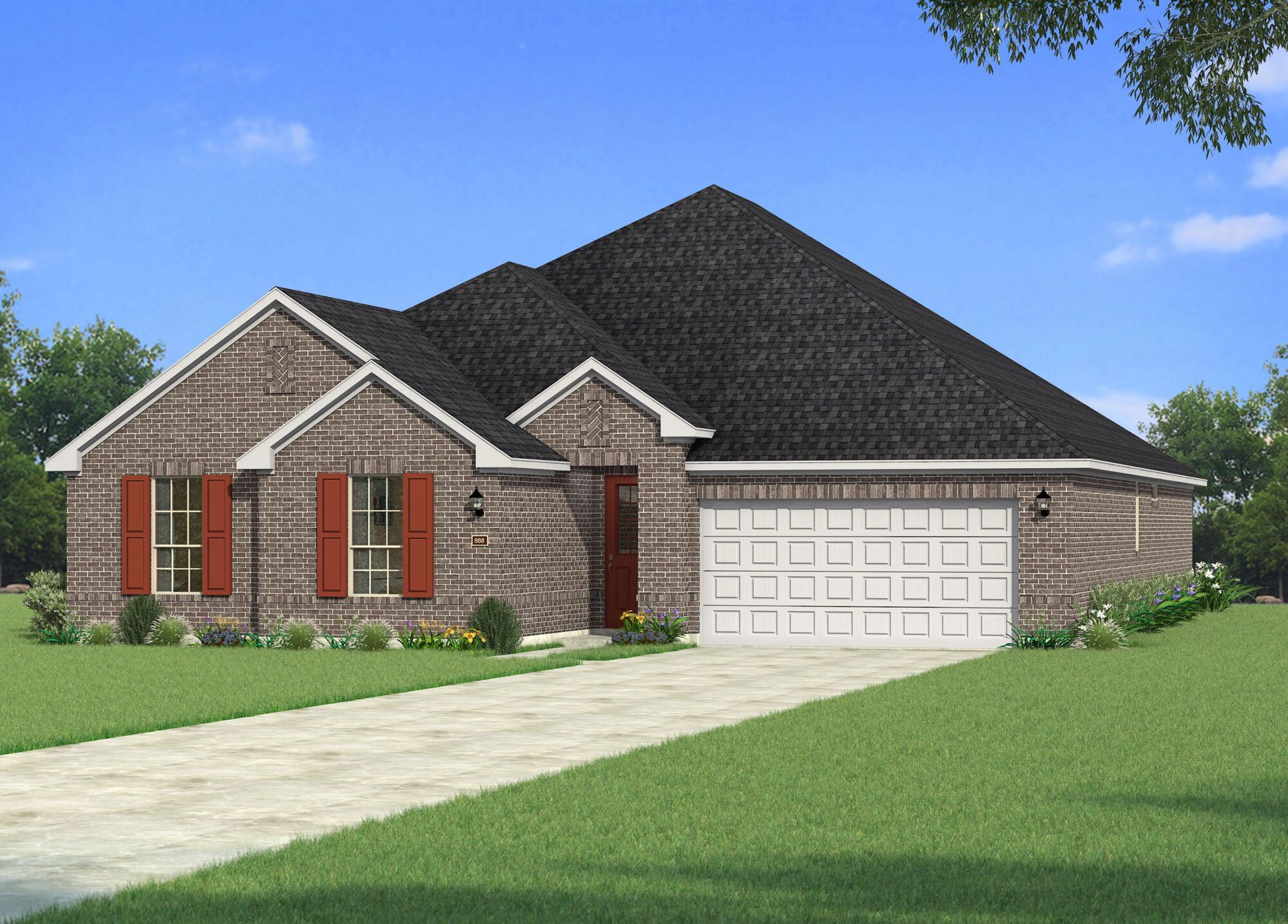 Exterior:The Seville II - Traditional 2 Elevation