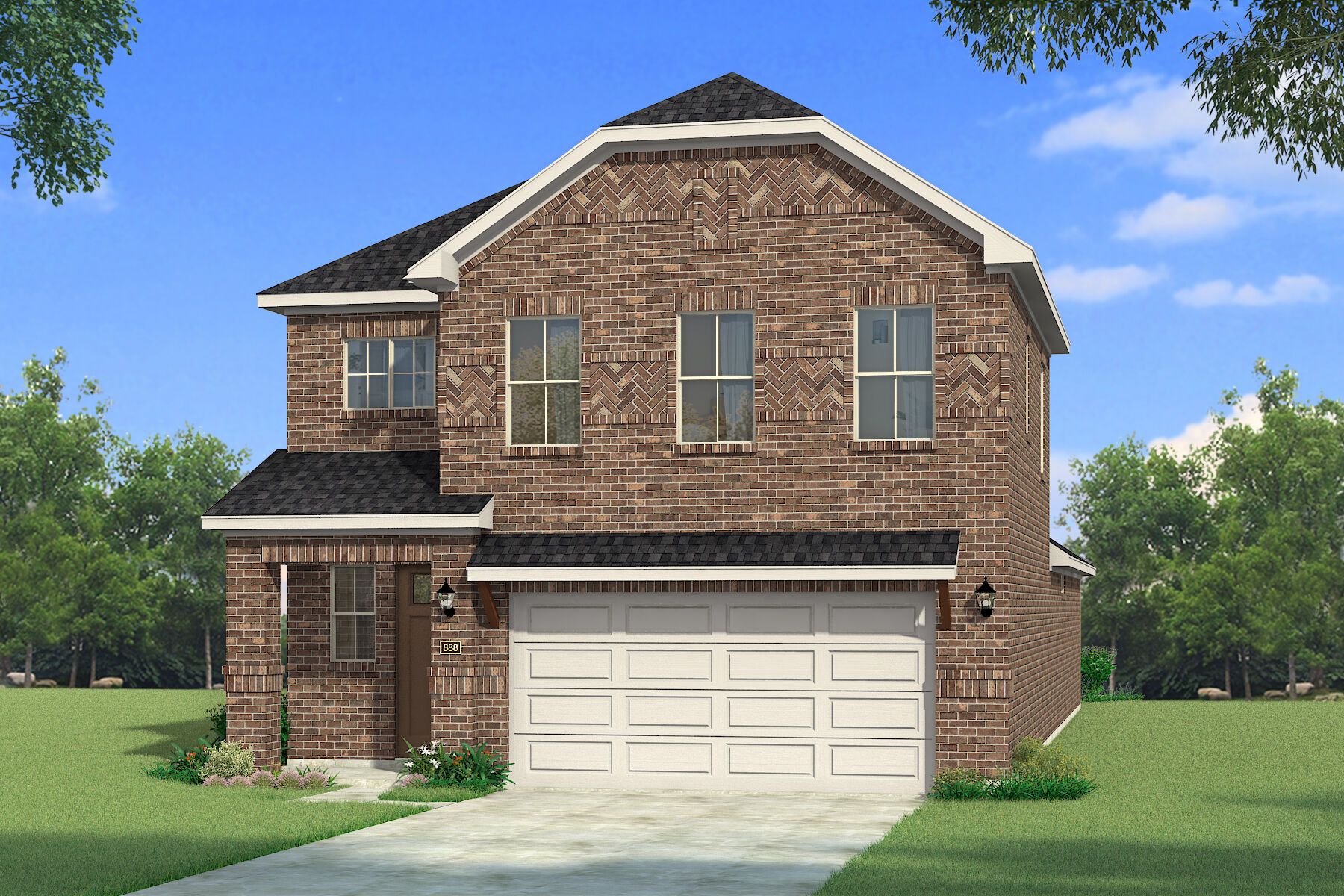 Exterior:The Bonhill - Hill Country Elevation