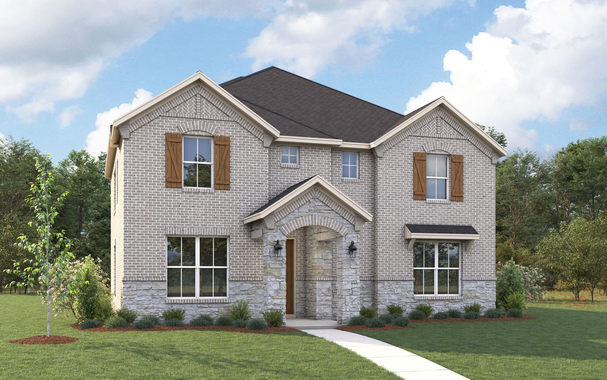 Exterior:The Rayburn - Old World Elevation