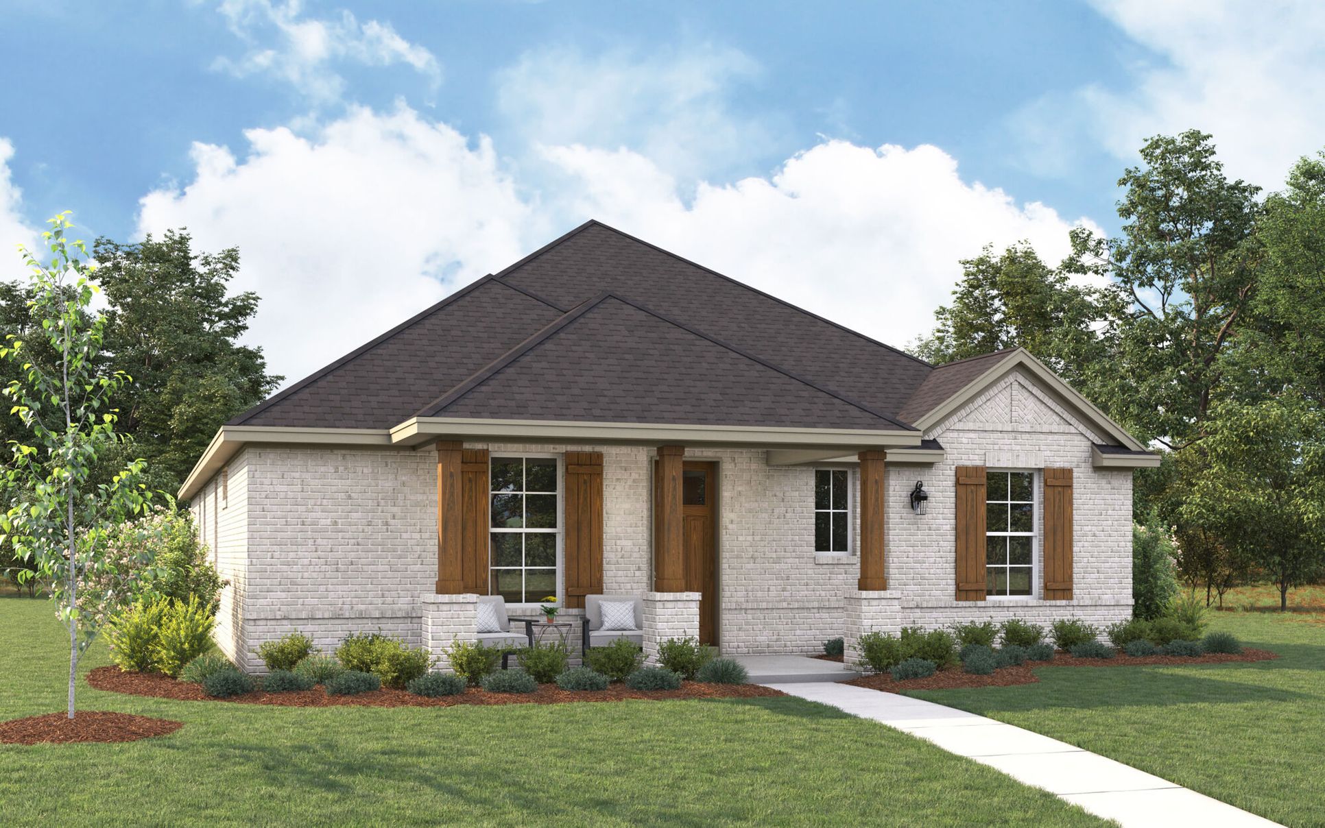 Exterior:The Conroe - Hill Country Elevation