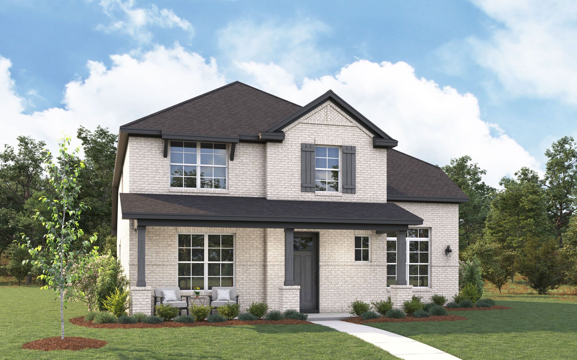 Exterior:The Livingston - Hill Country Elevation