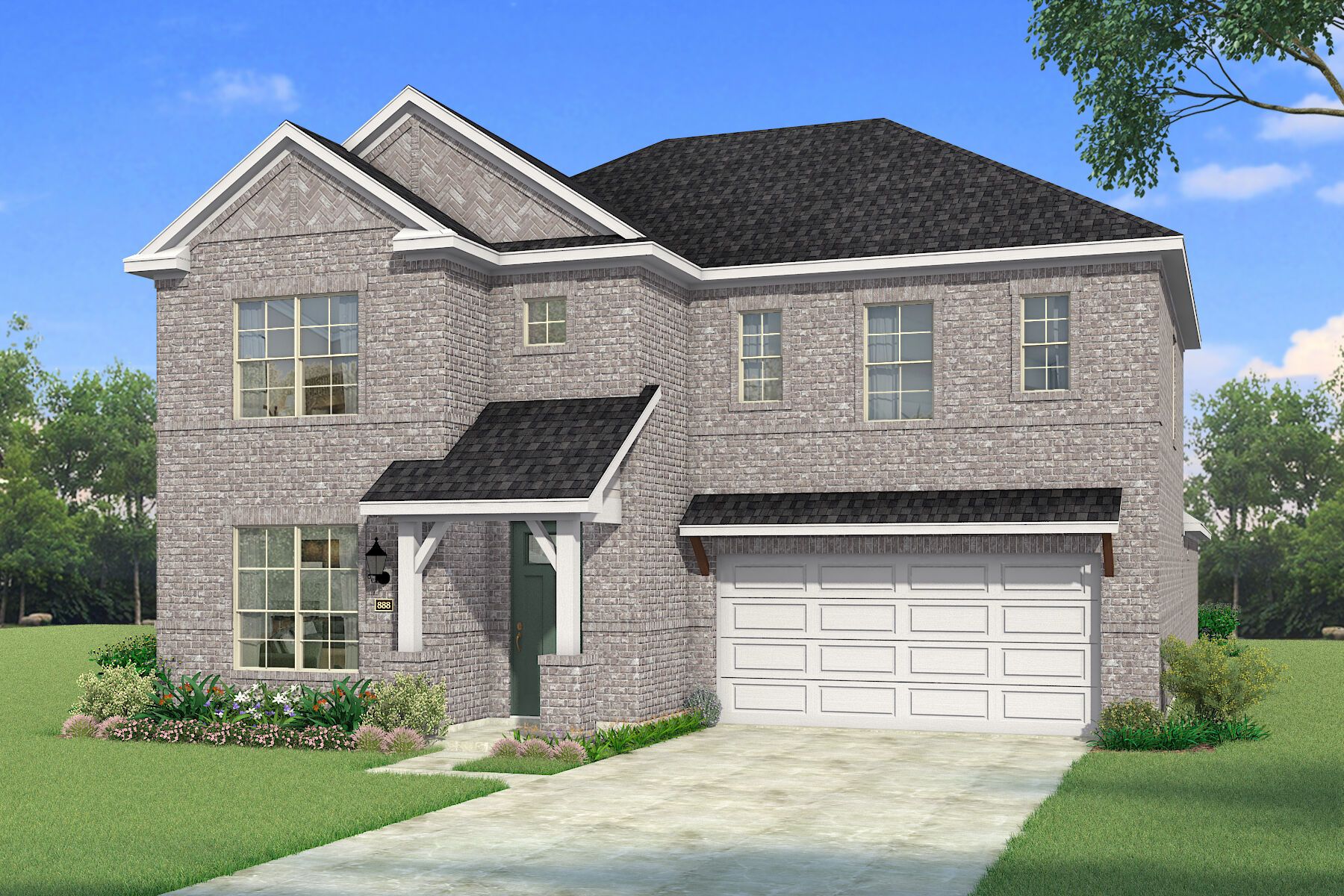 Exterior:The Julieta - Hill Country 2 Elevation