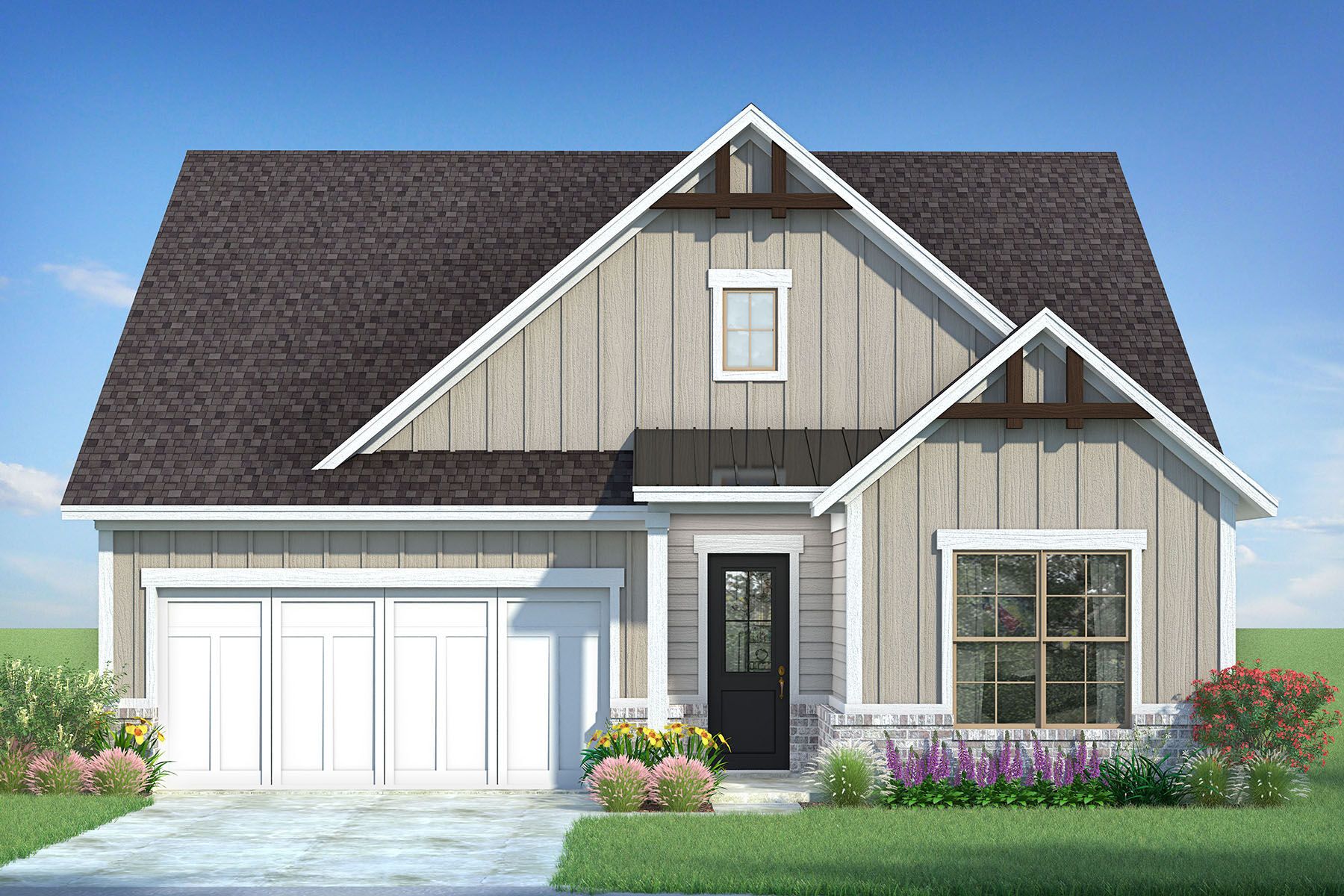 Exterior:The Bonaire - Farmhouse Elevation