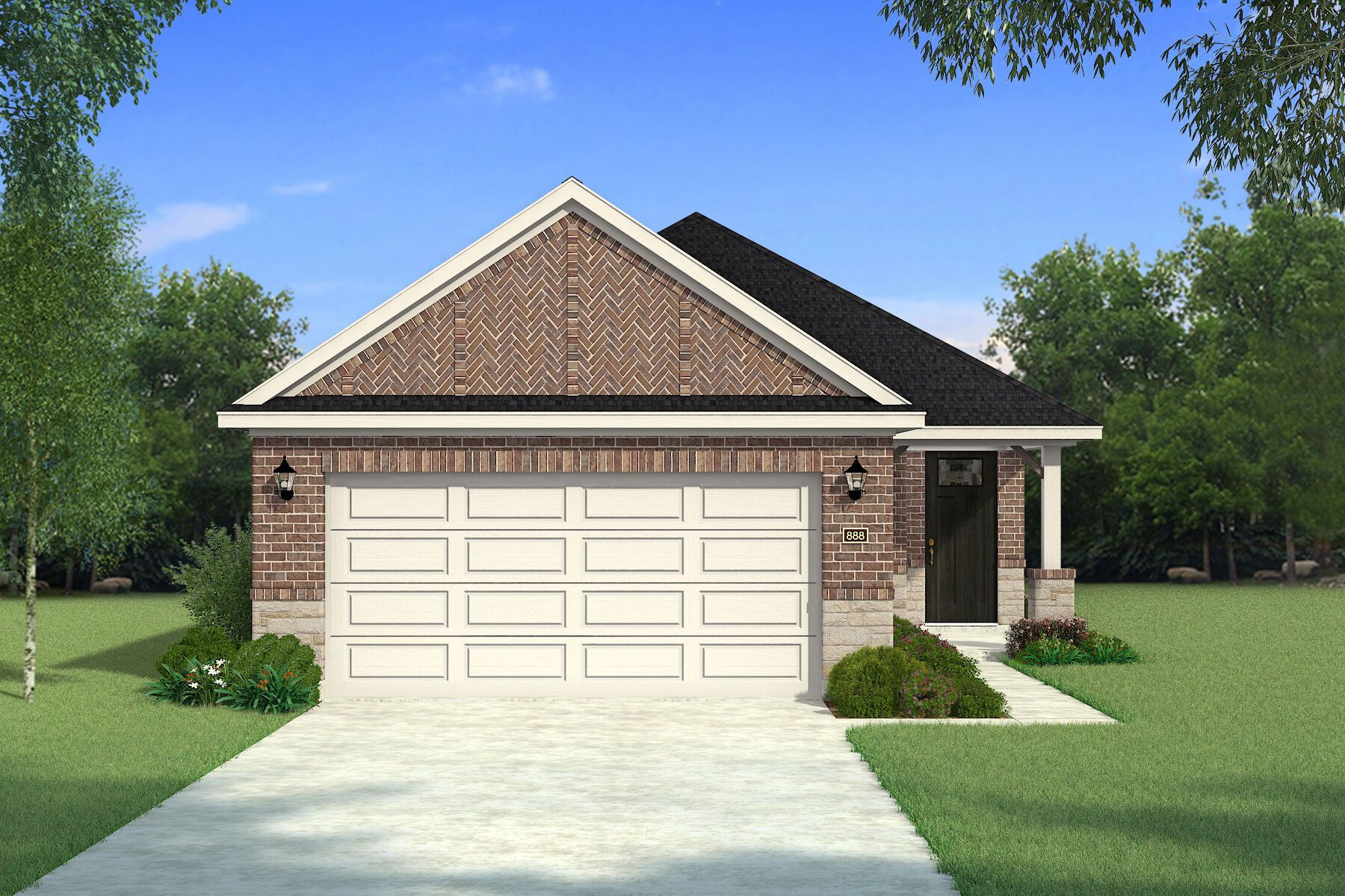 Exterior:The Hamilton - Hill Country 2 Elevation