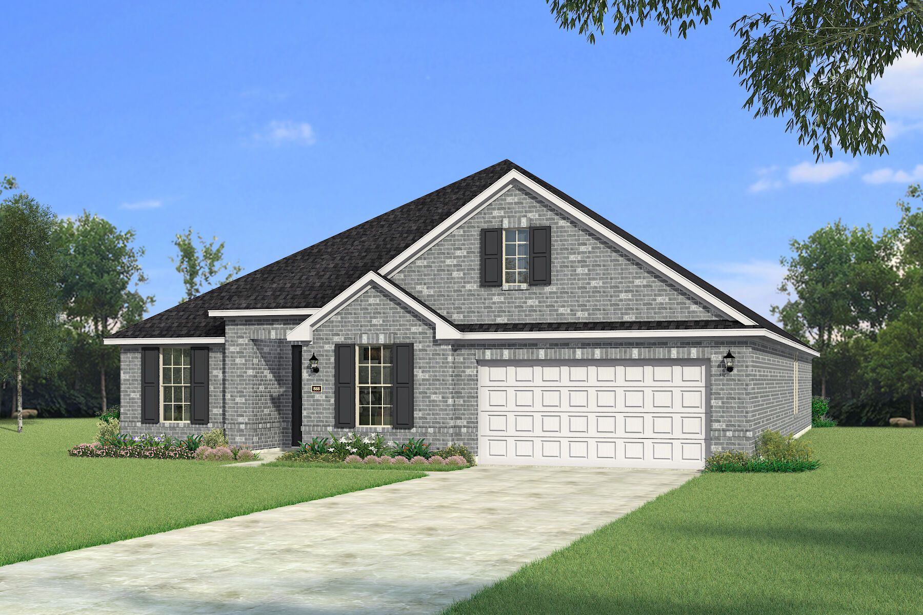 Exterior:The Milan - Traditional 2 Elevation
