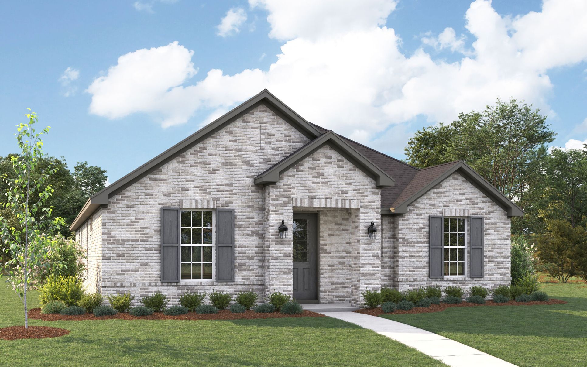Exterior:The Conroe - Traditional Elevation