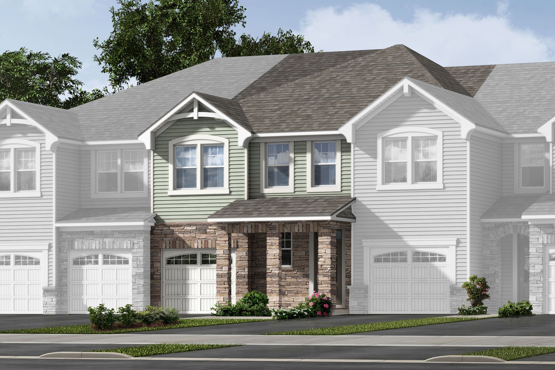 Exterior:Frasier French Country Elevation rendering