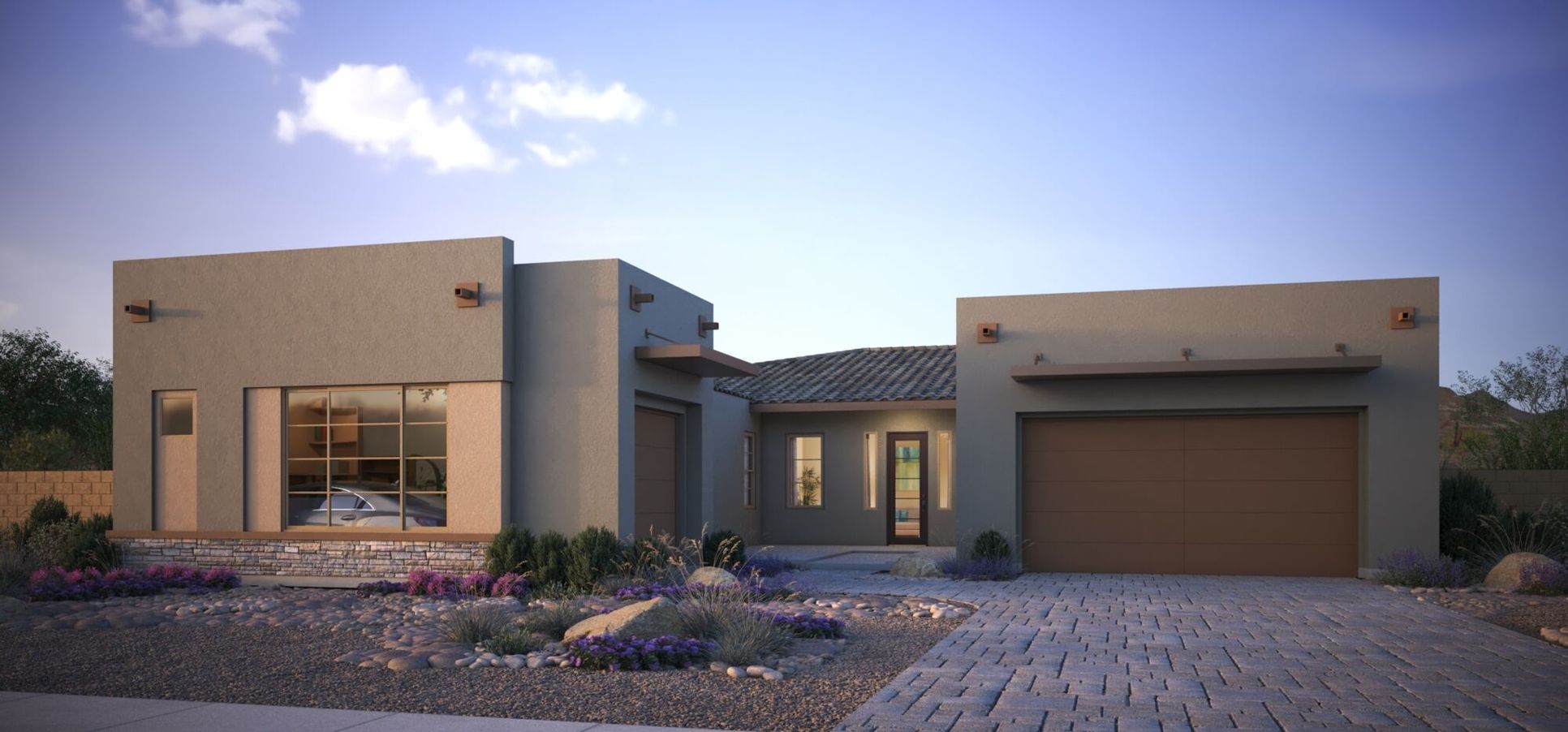 Exterior:Desert Contemporary Elevation