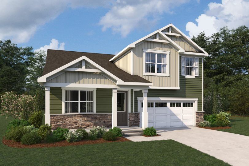 Exterior:Avalon Farmhouse Elevation rendering