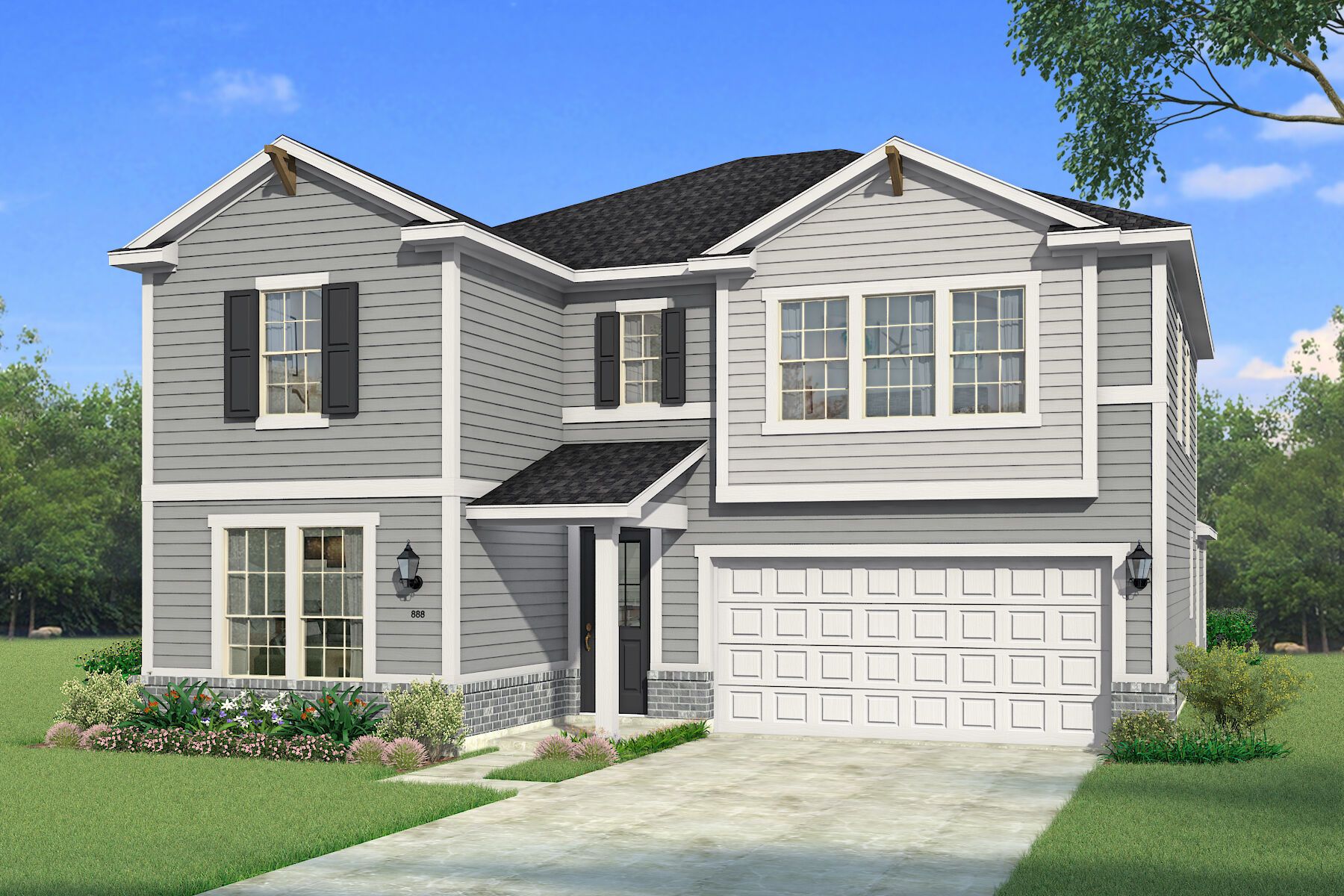 Exterior:The Tiana - Traditional 1 Elevation