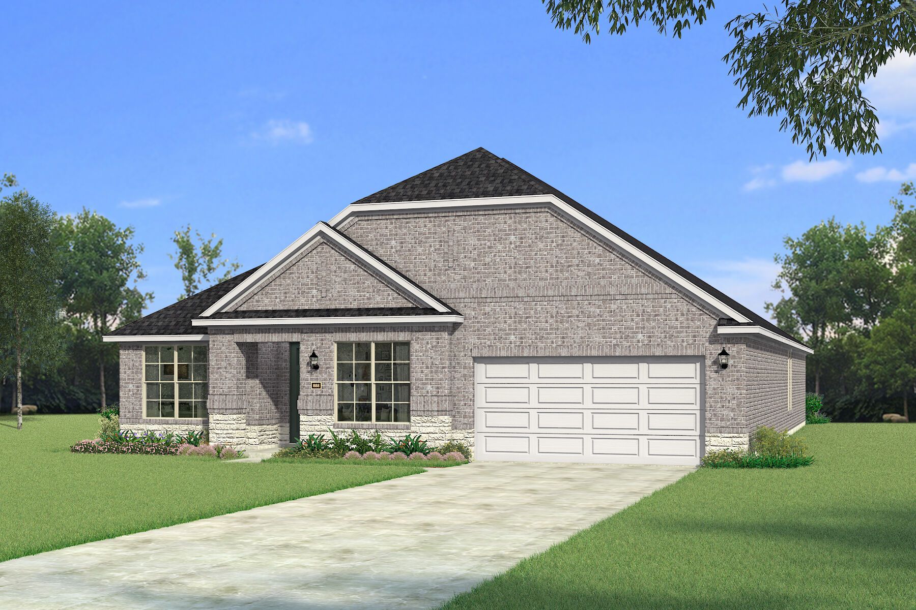 Exterior:The Milan - Hill Country 2 Elevation