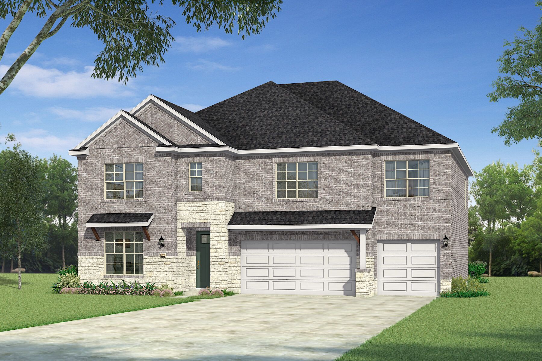 Exterior:The Pienza - Hill Country Elevation