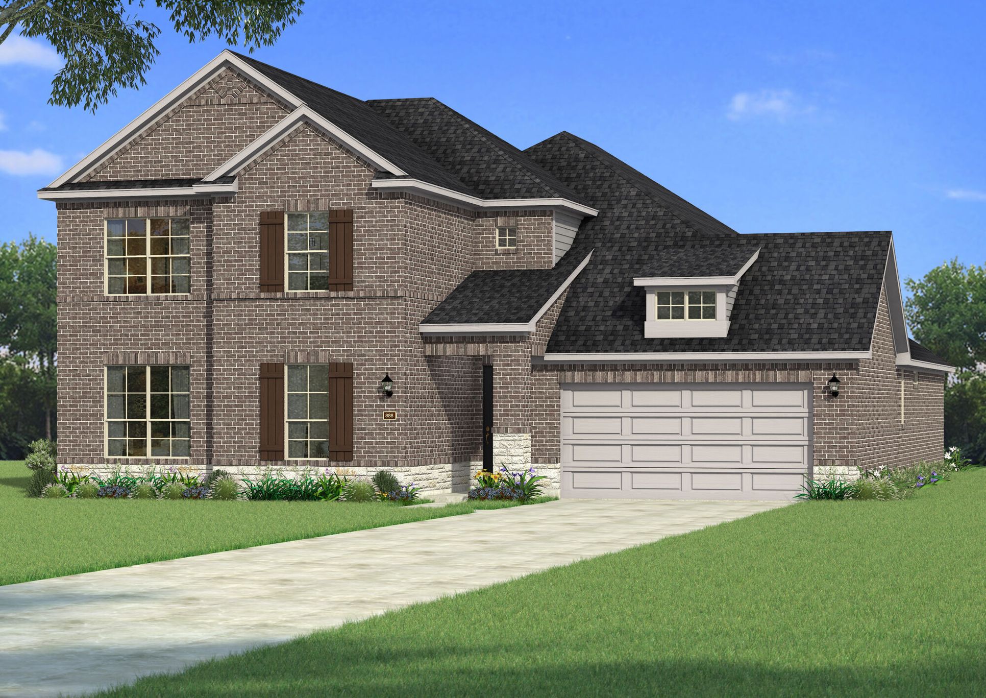 Exterior:The Seville: Bed 5/Game Room - Hill Country Elevation