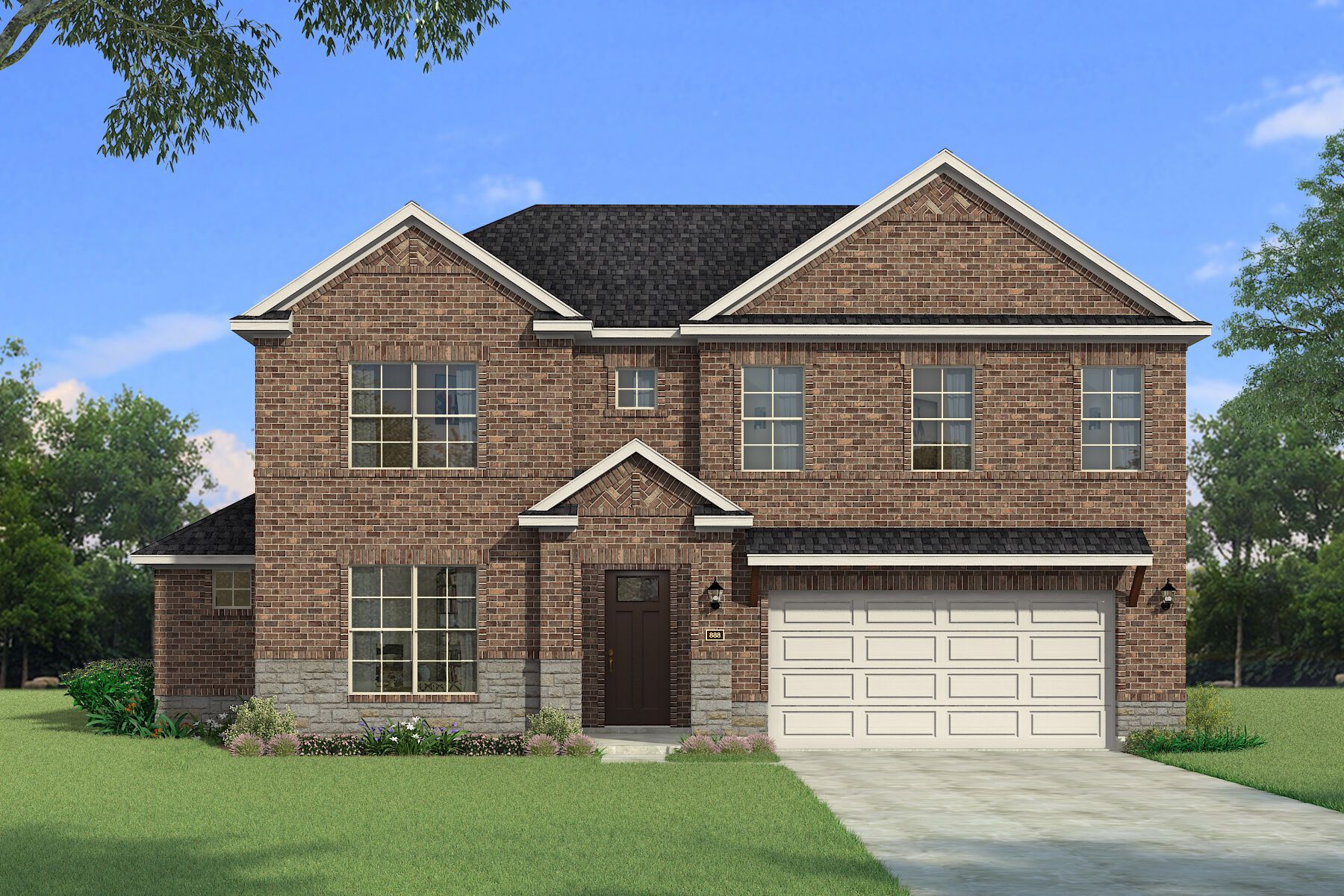 Exterior:The Vienna - Hill Country Elevation
