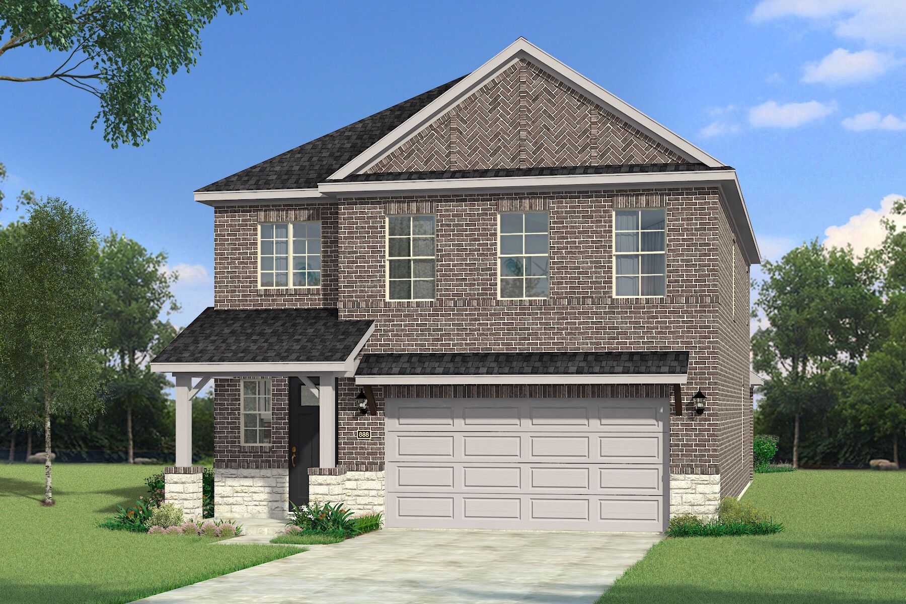 Exterior:The Huntly - Hill Country Elevation