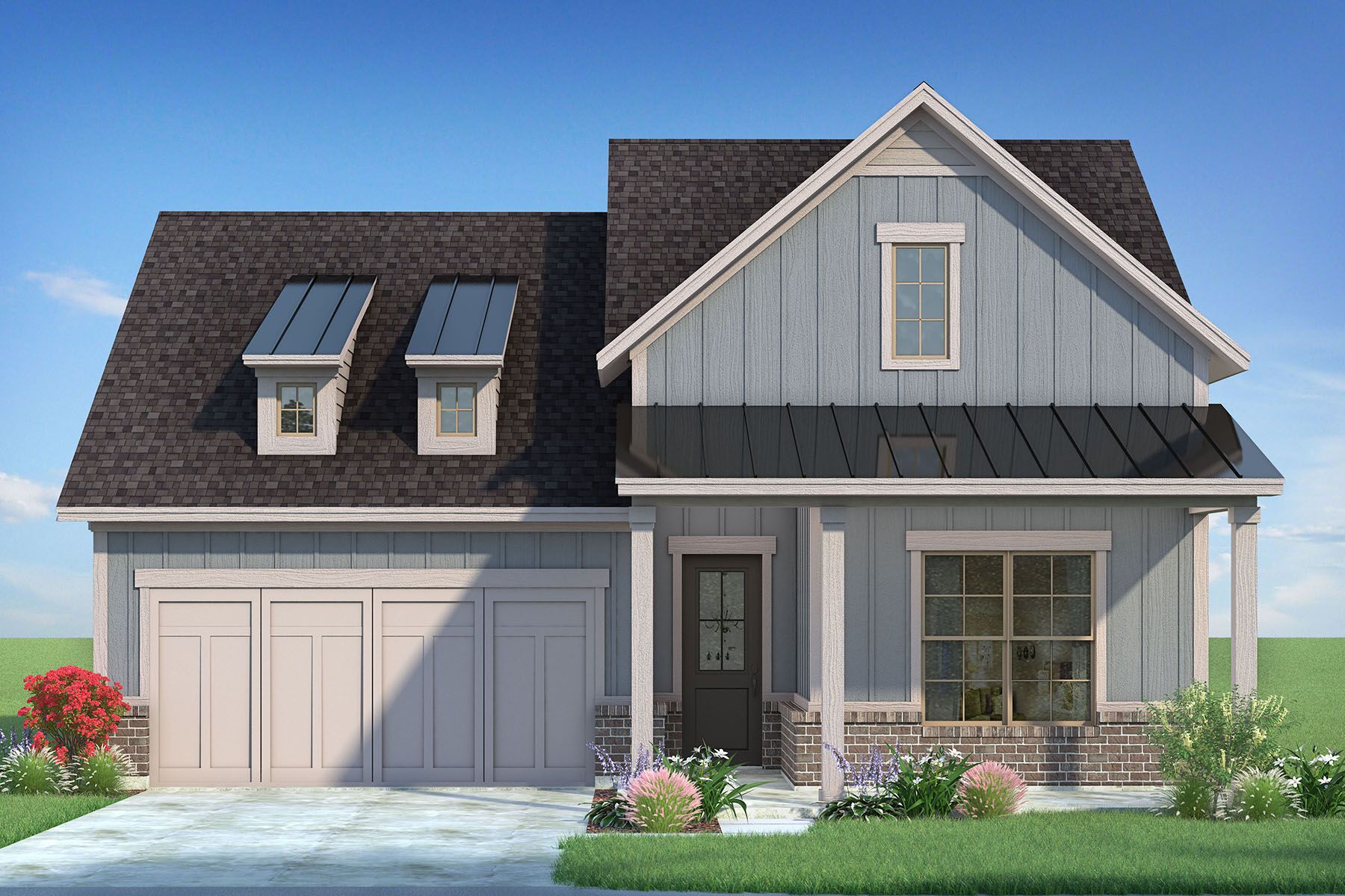 Exterior:The Antigua - Farmhouse Elevation