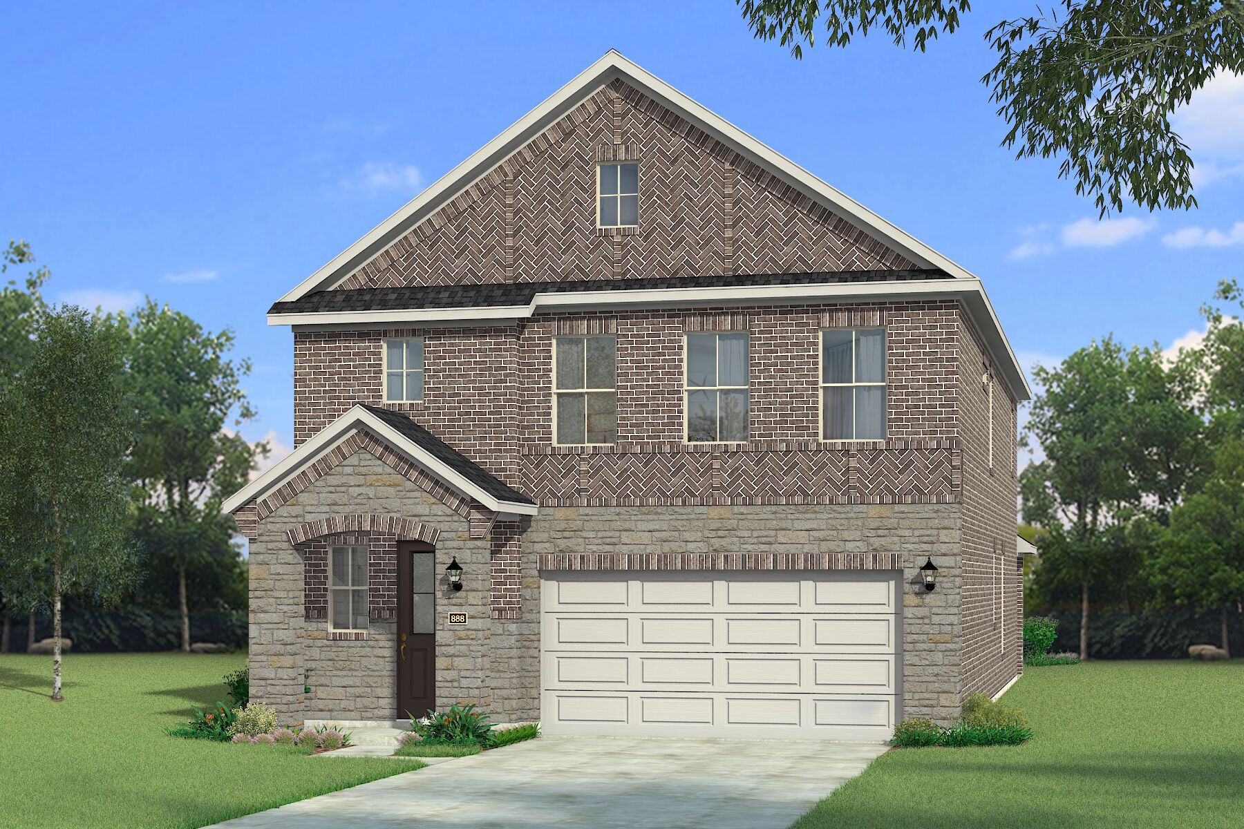 Exterior:The Melrose - Old World Elevation