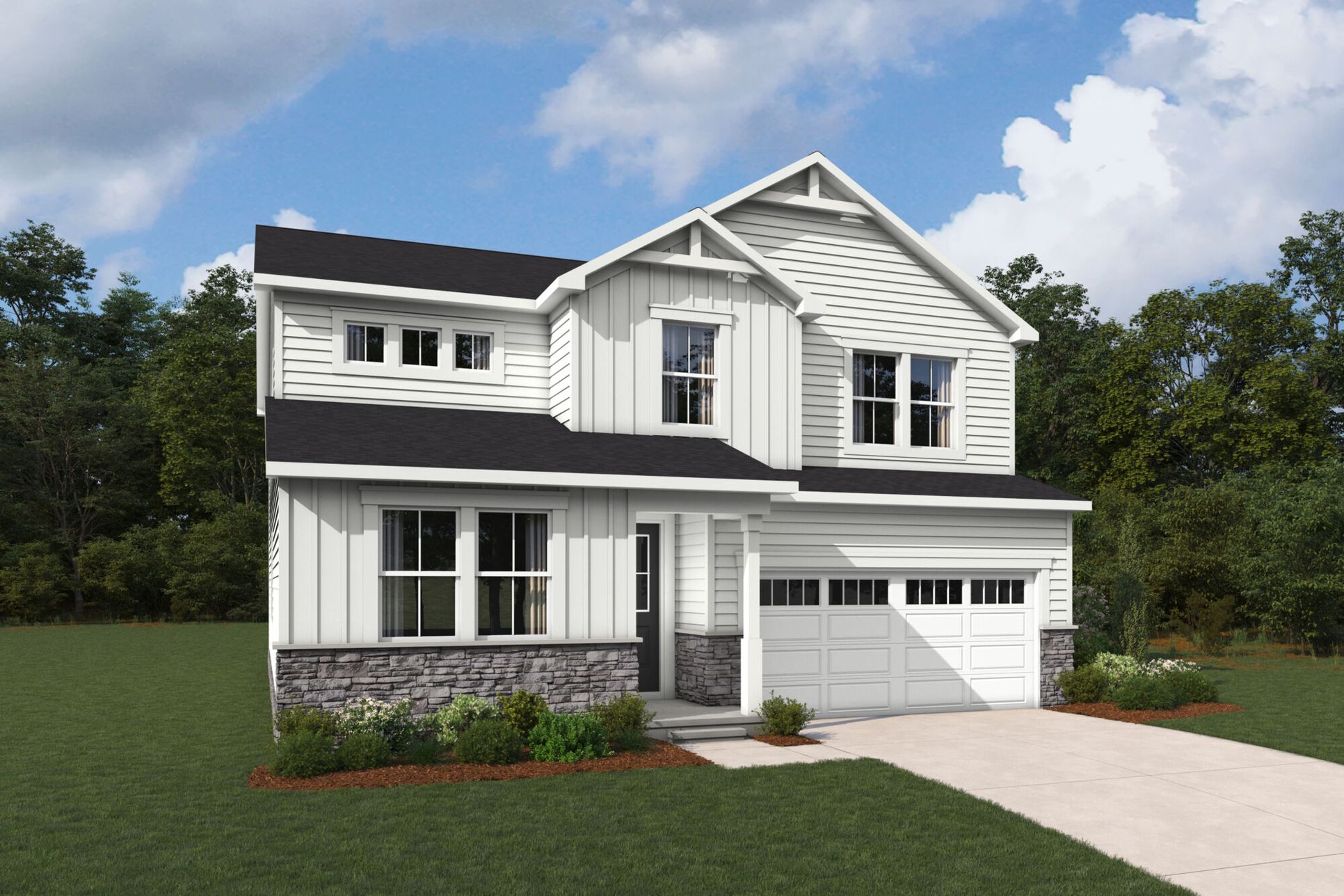 Exterior:Sequoia Farmhouse Elevation rendering
