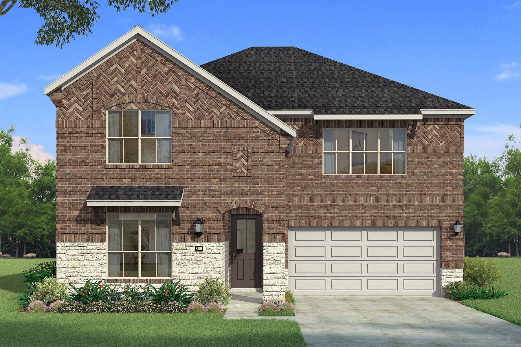 Exterior:The Tiana - Old World Elevation