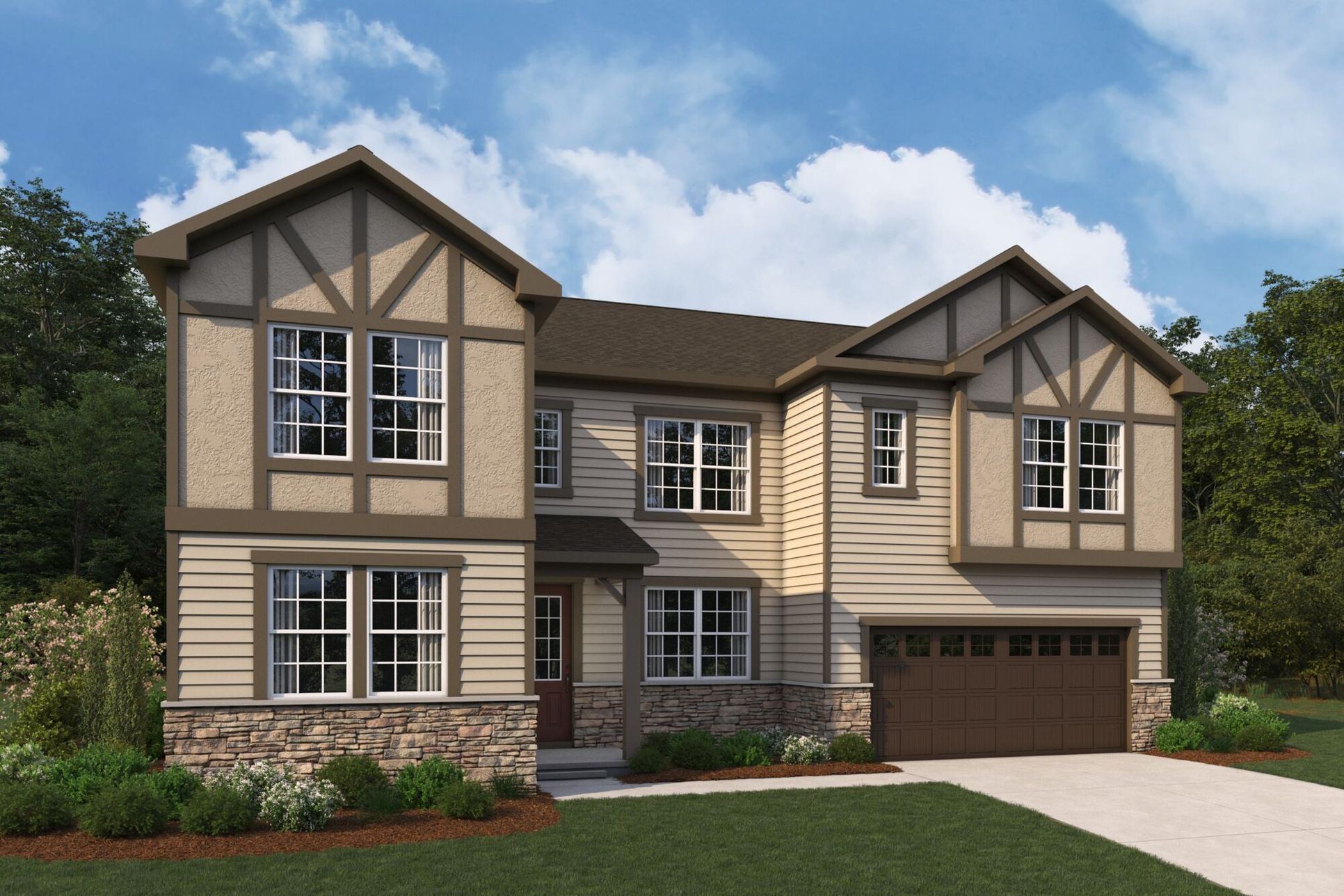 Exterior:Lassen Tudor Elevation rendering