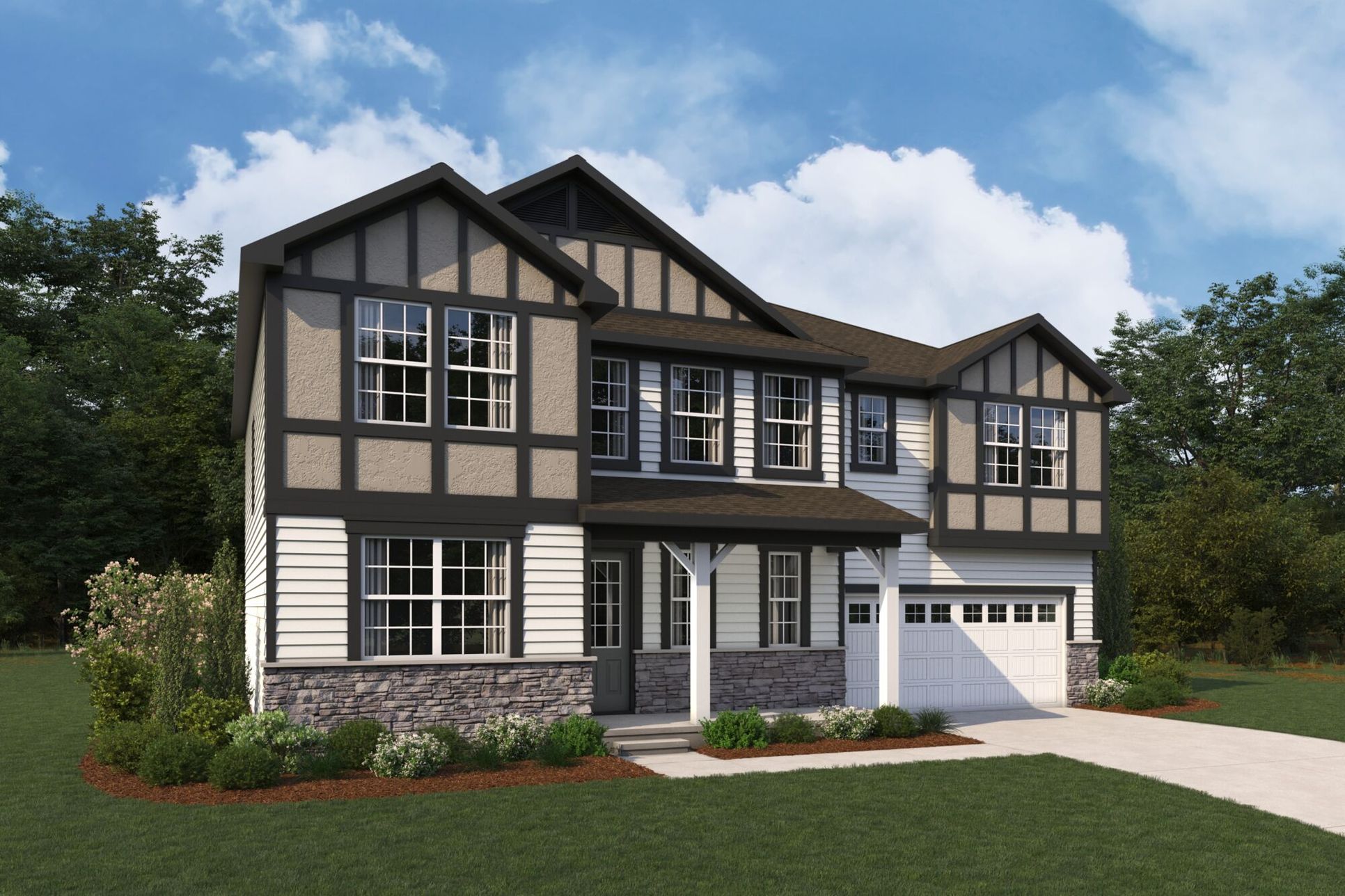 Exterior:Poinsett Tudor Elevation rendering