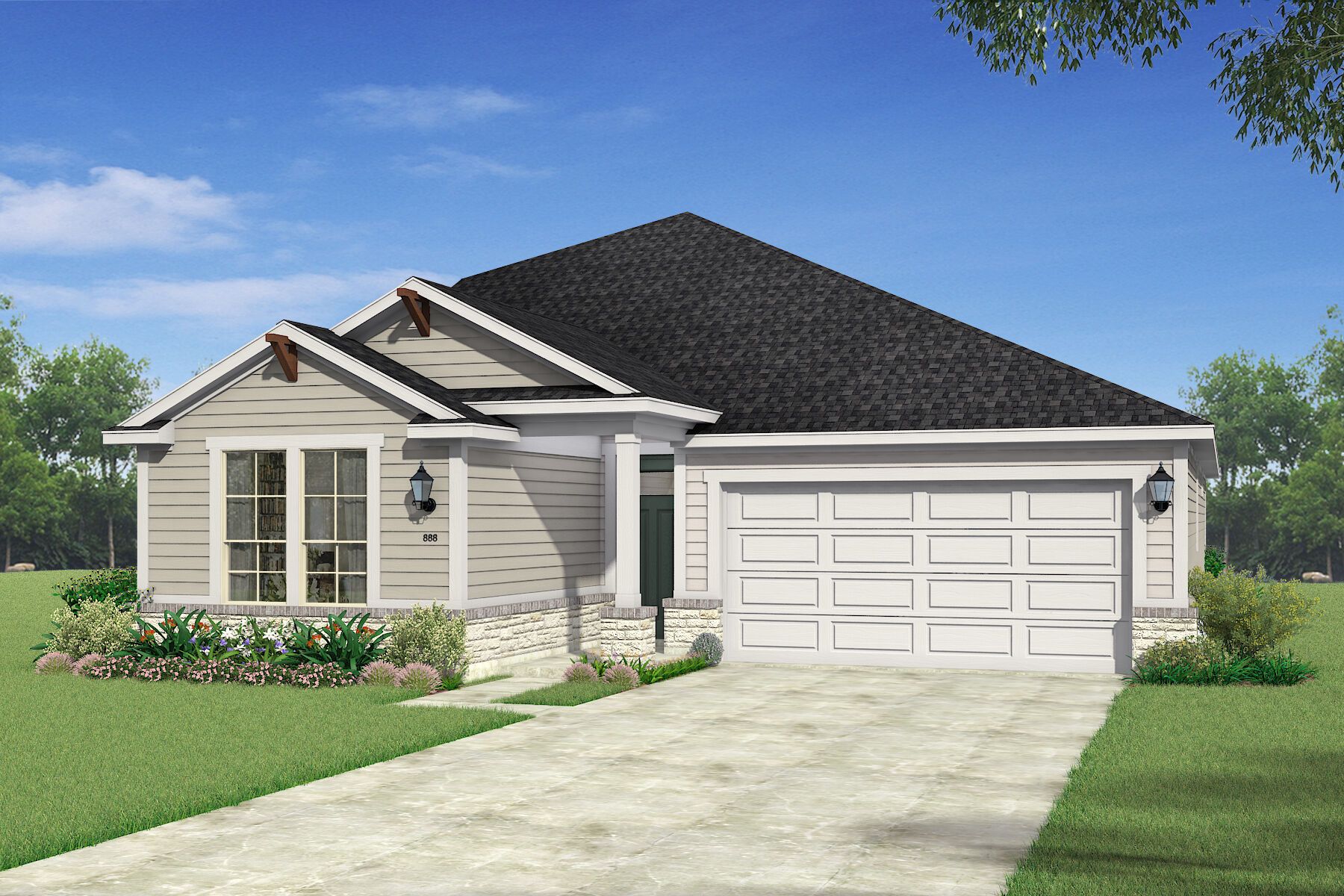 Exterior:The Elinor: Game Room - Hill Country 1 Elevation