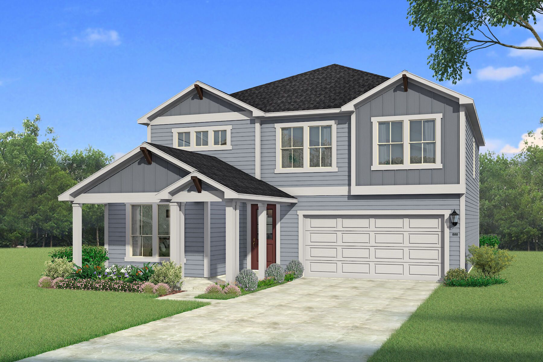 Exterior:The Mirabel - Farmhouse Elevation