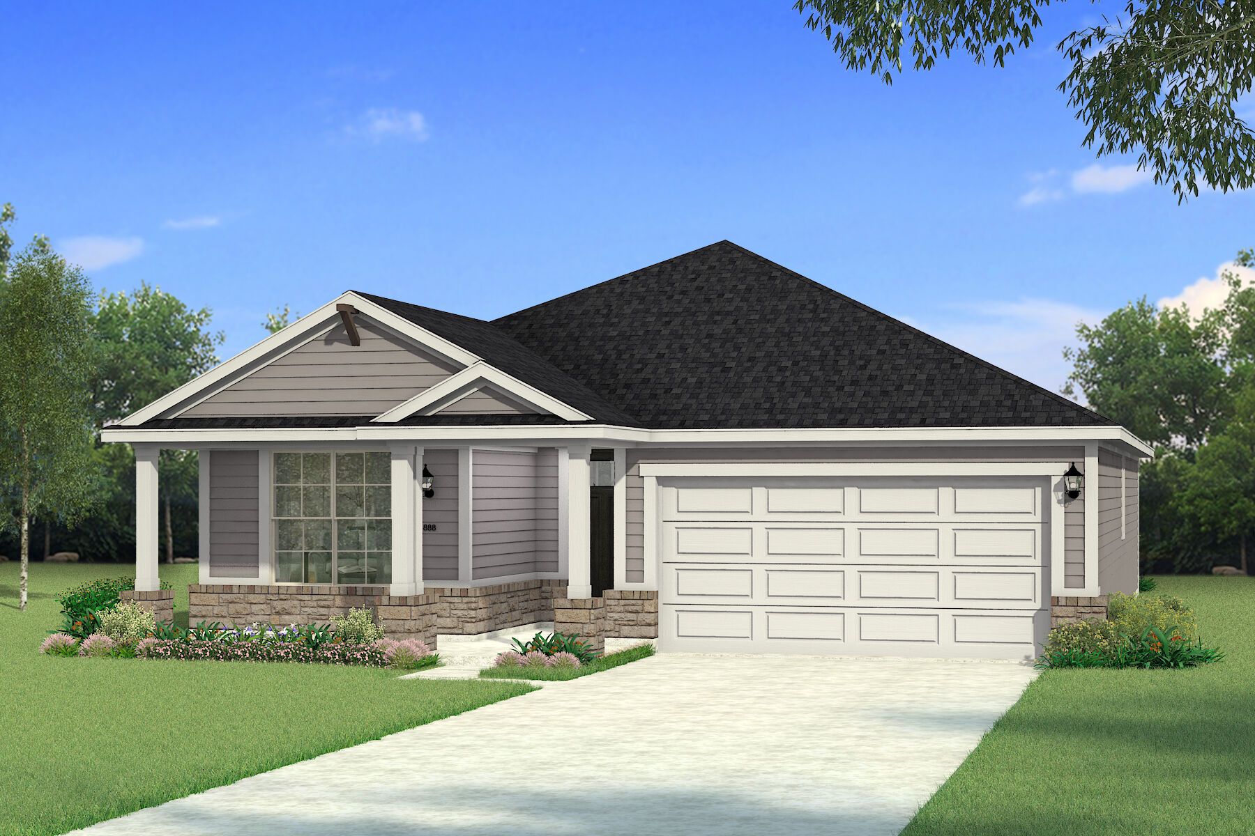 Exterior:The Sarafina - Hill Country 1 Elevation