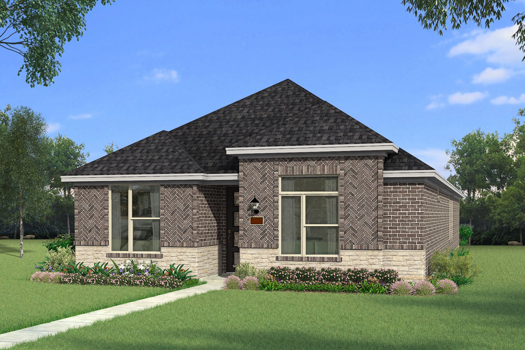 Exterior:The Barton - Modern Prairie with Stone Elevation