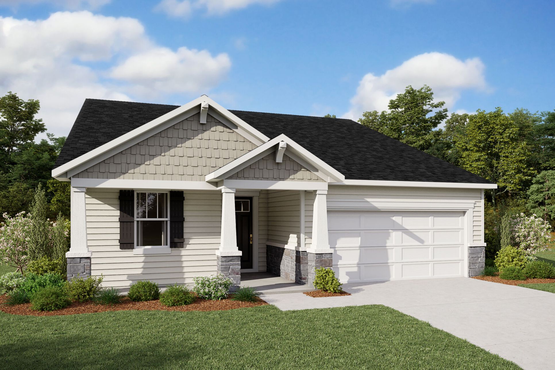 Exterior:Cascades - Craftsman Elevation