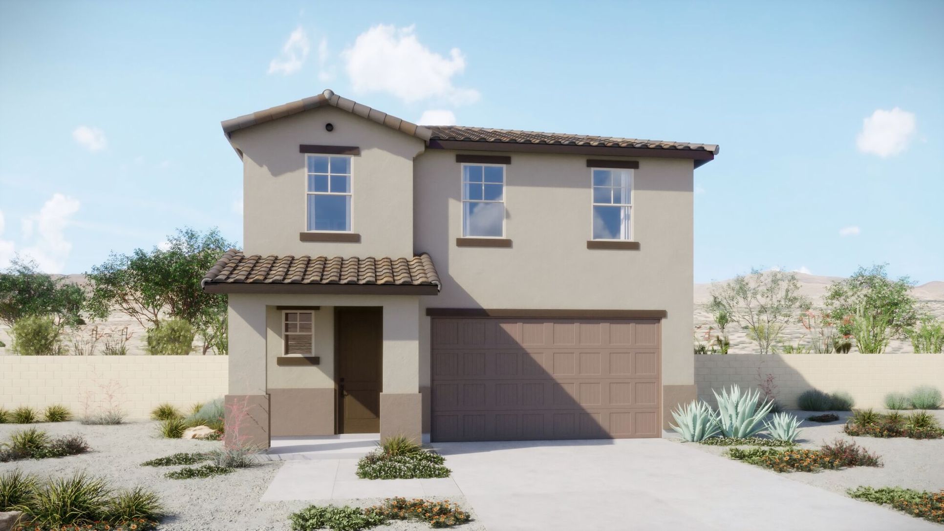 Walnut floorplan with Spanish elevation