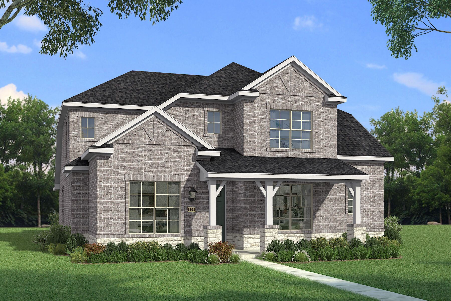 Exterior:The Henley III - Hill Country Elevation