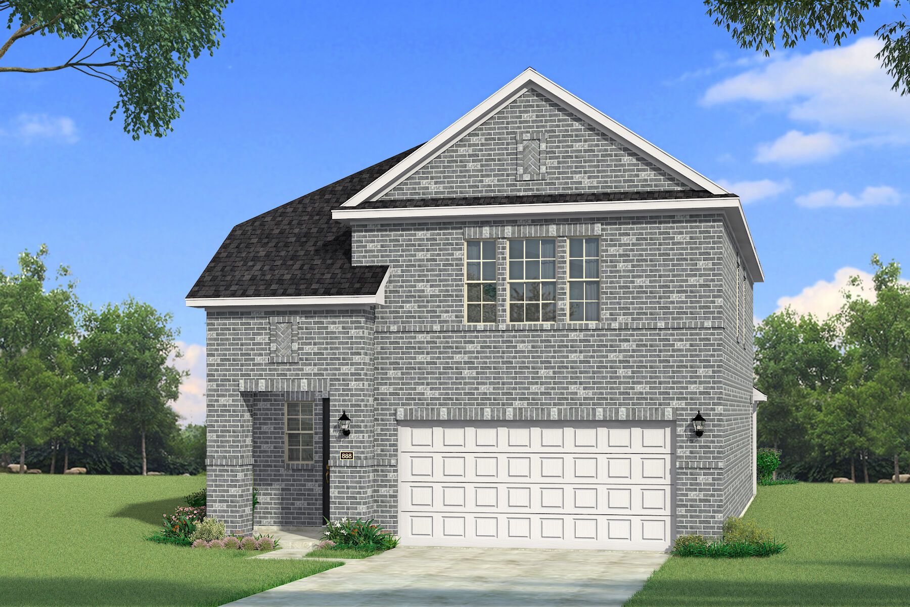 Exterior:The Gifford - Traditional Elevation