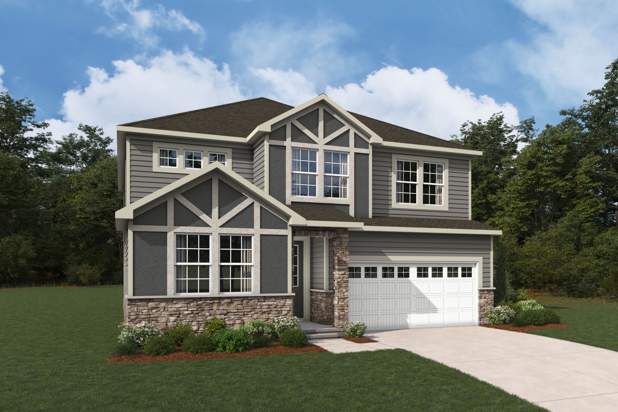 Exterior:Sequoia Tudor Elevation rendering