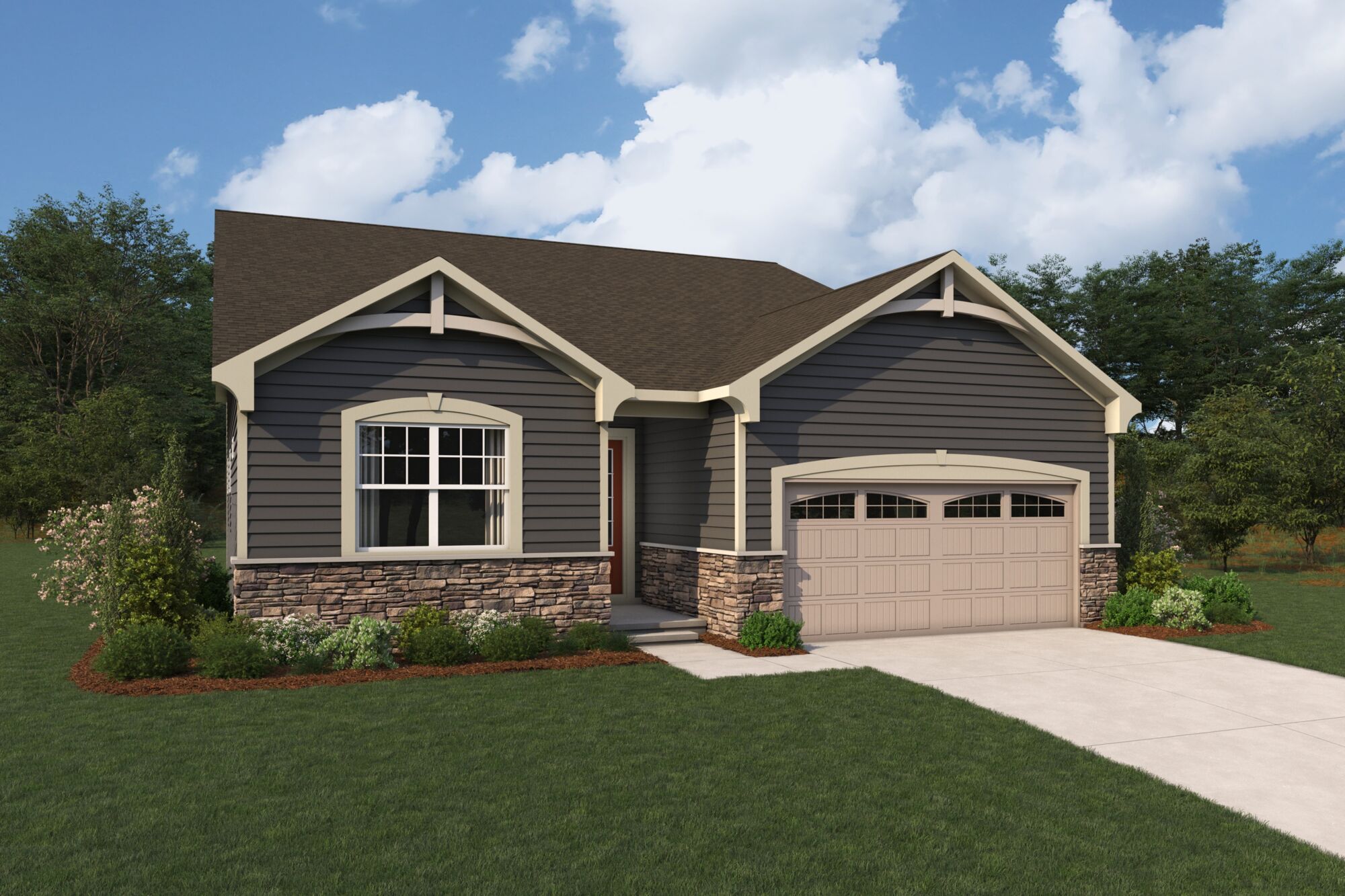 Exterior:Dayton French Country Elevation rendering
