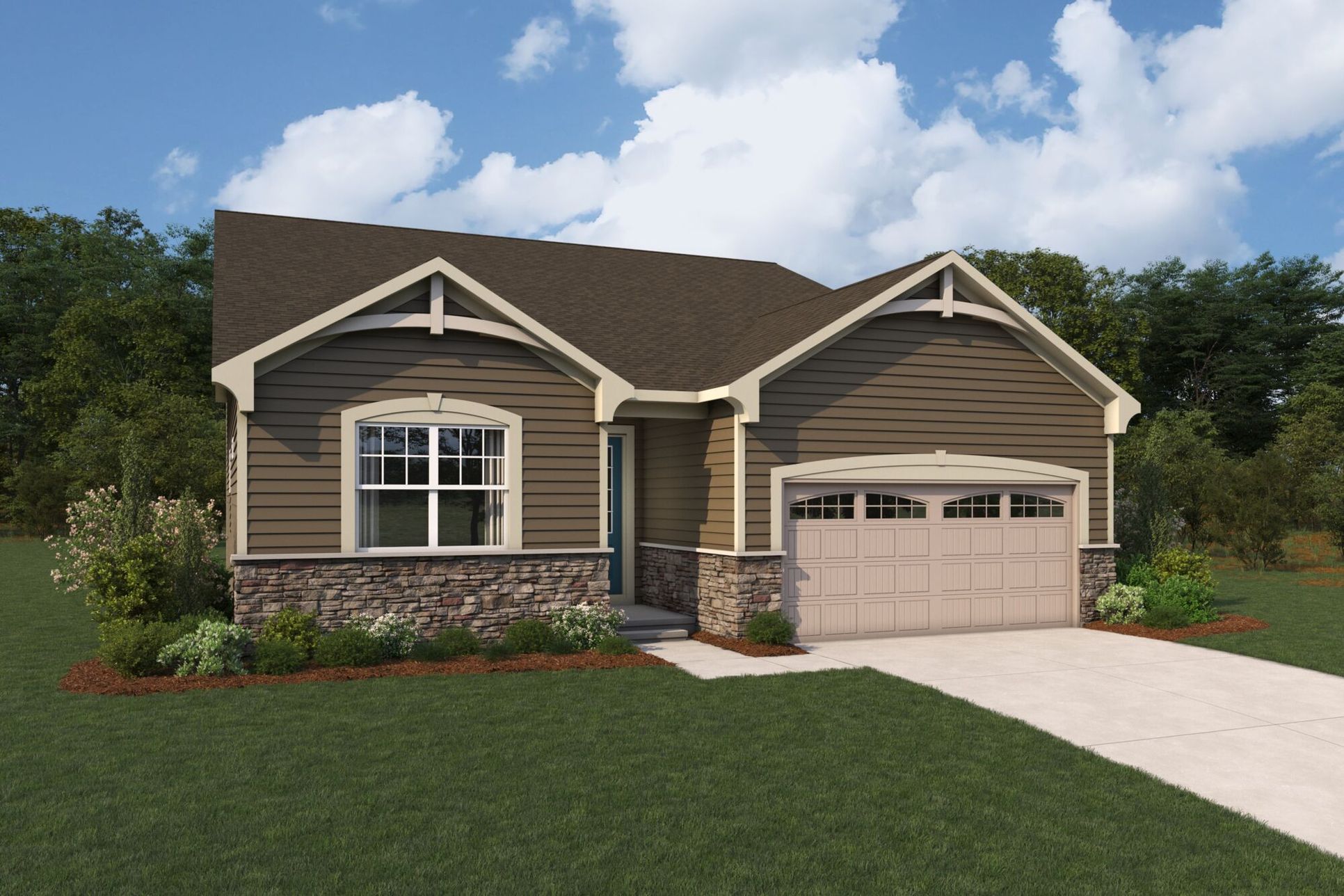 Exterior:Glades French Country Elevation rendering