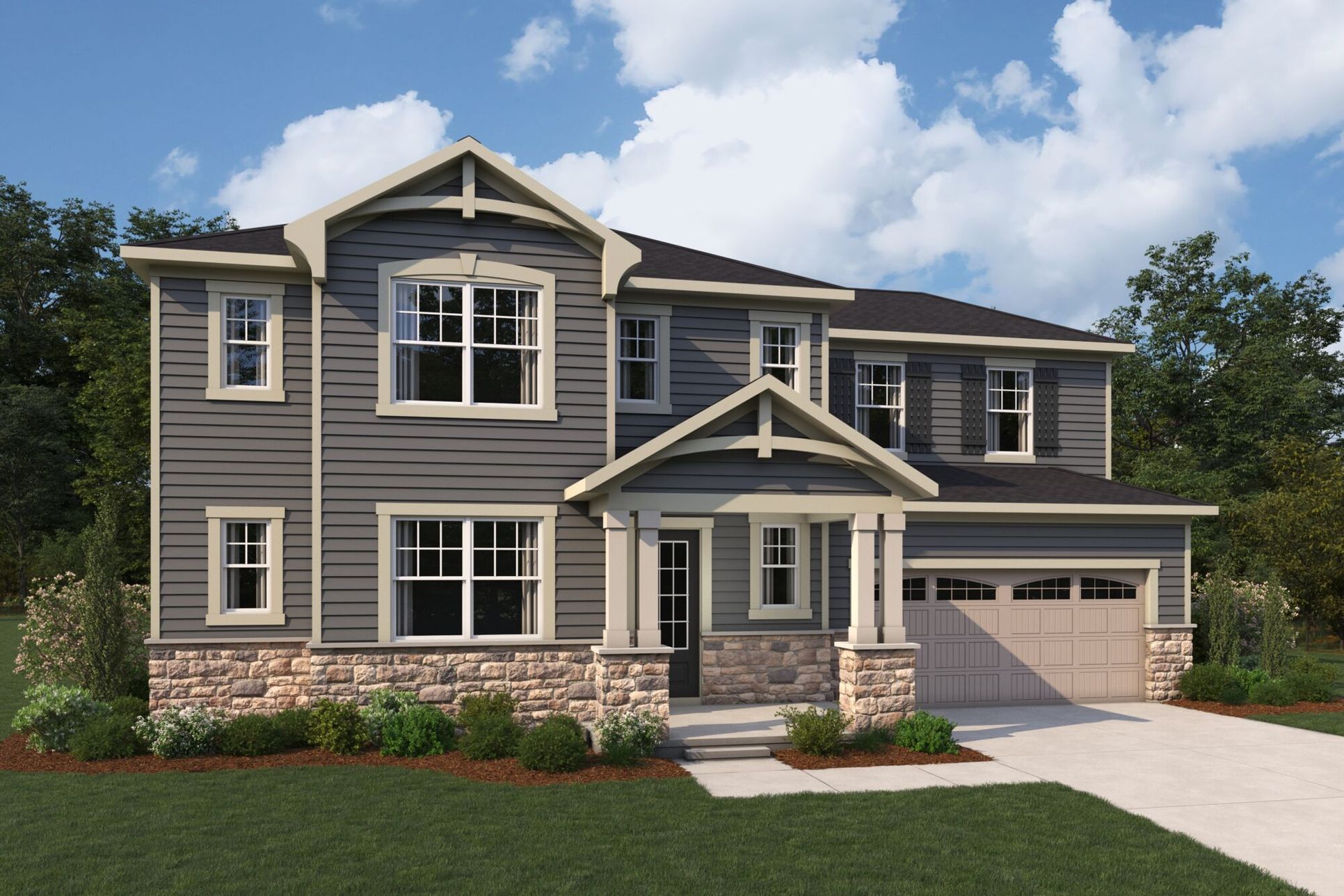 Exterior:Eldorado French Country Elevation rendering