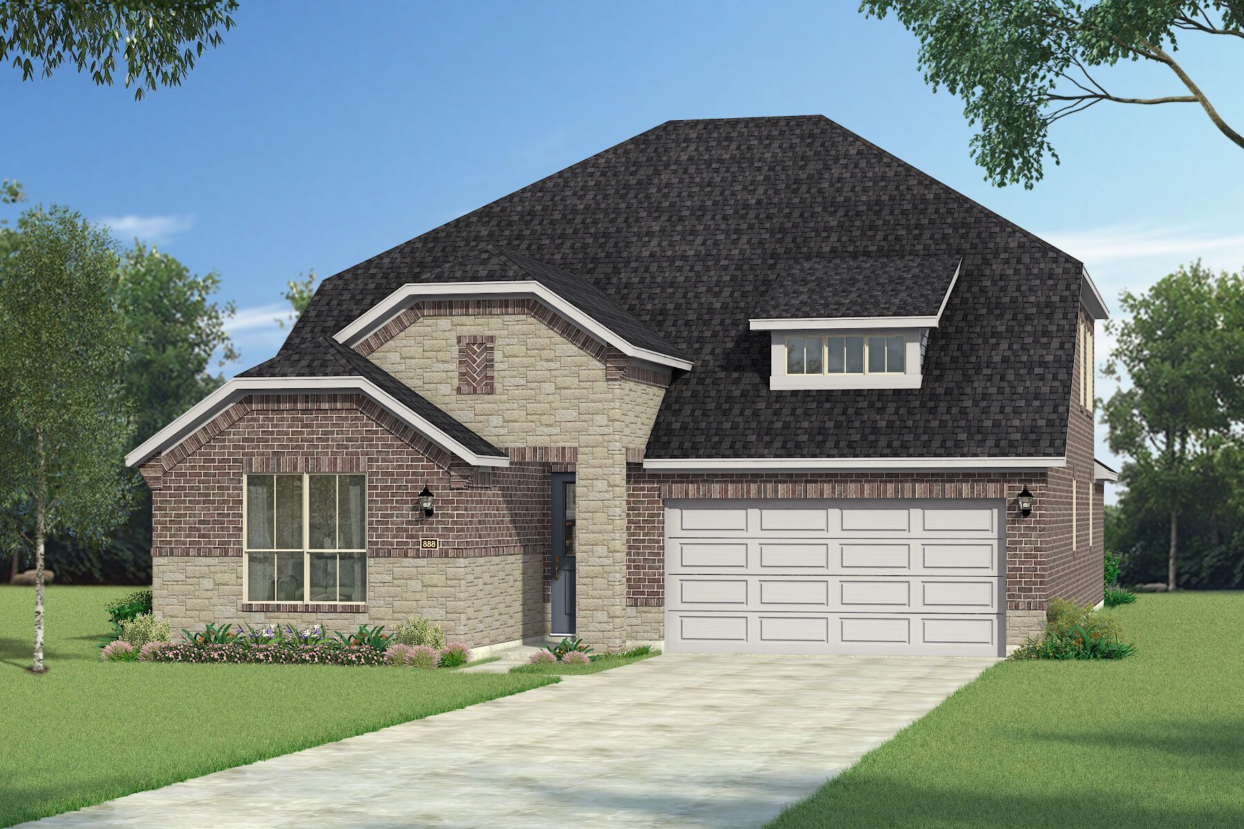 Exterior:The Jasmine - Old World Elevation