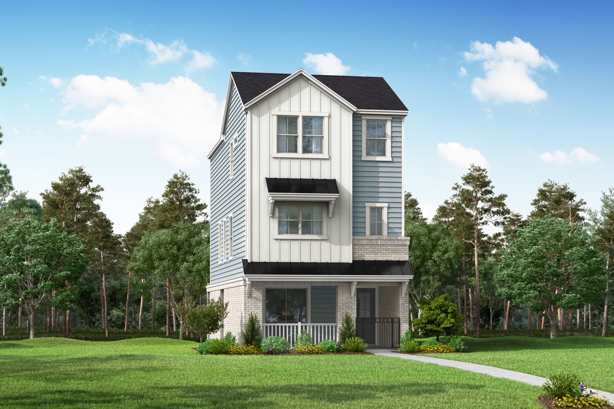 Exterior:The Makena - Farmhouse Elevation