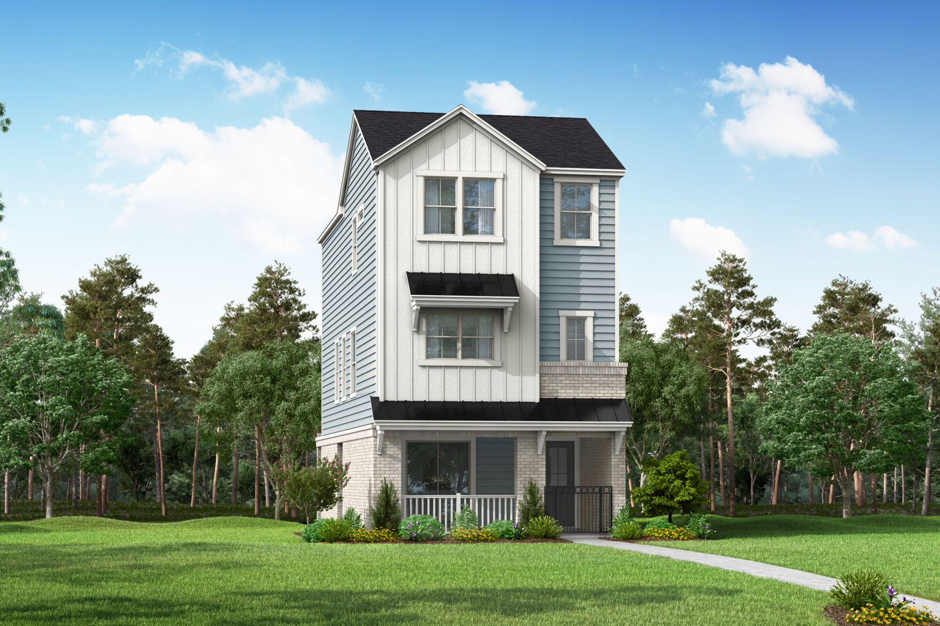 Exterior:The Makena - Farmhouse Elevation