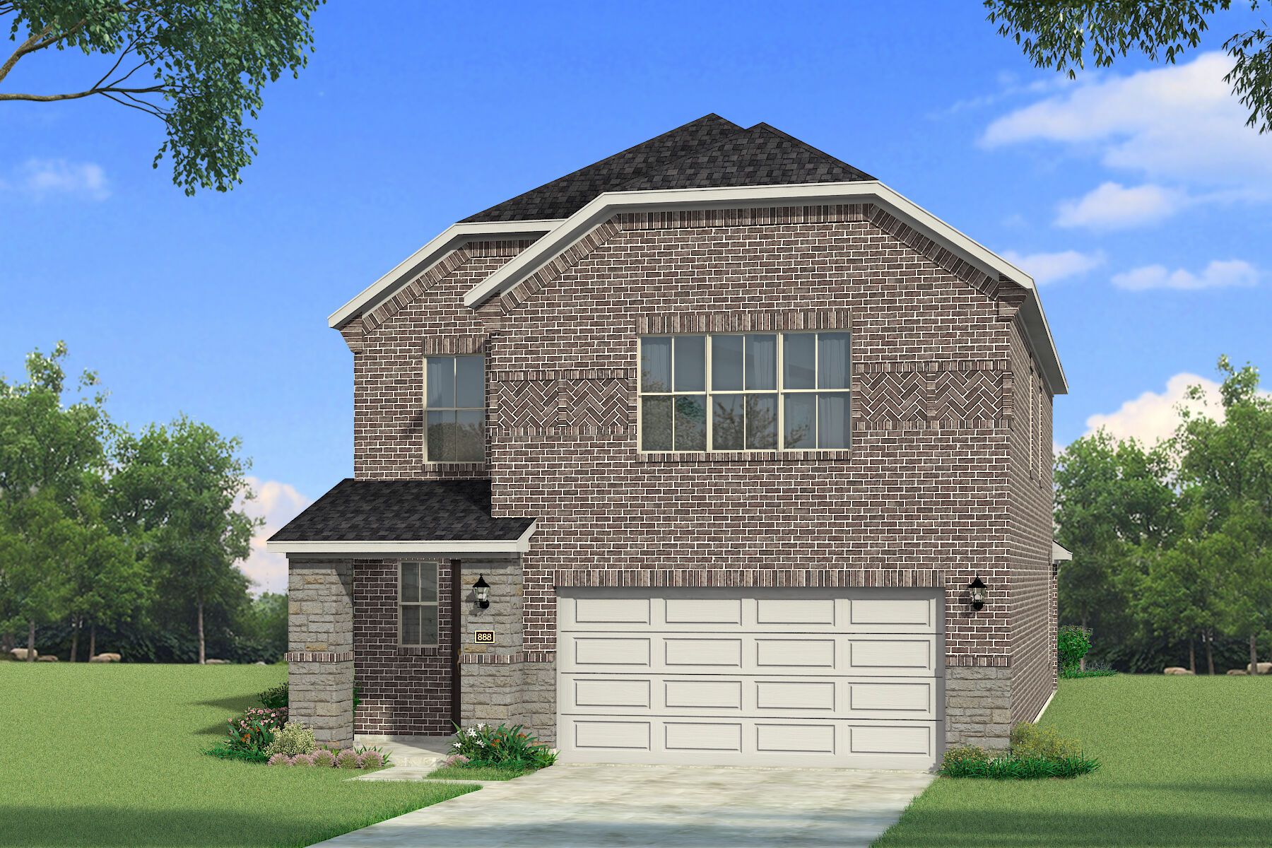 Exterior:The Gifford - Old World Elevation