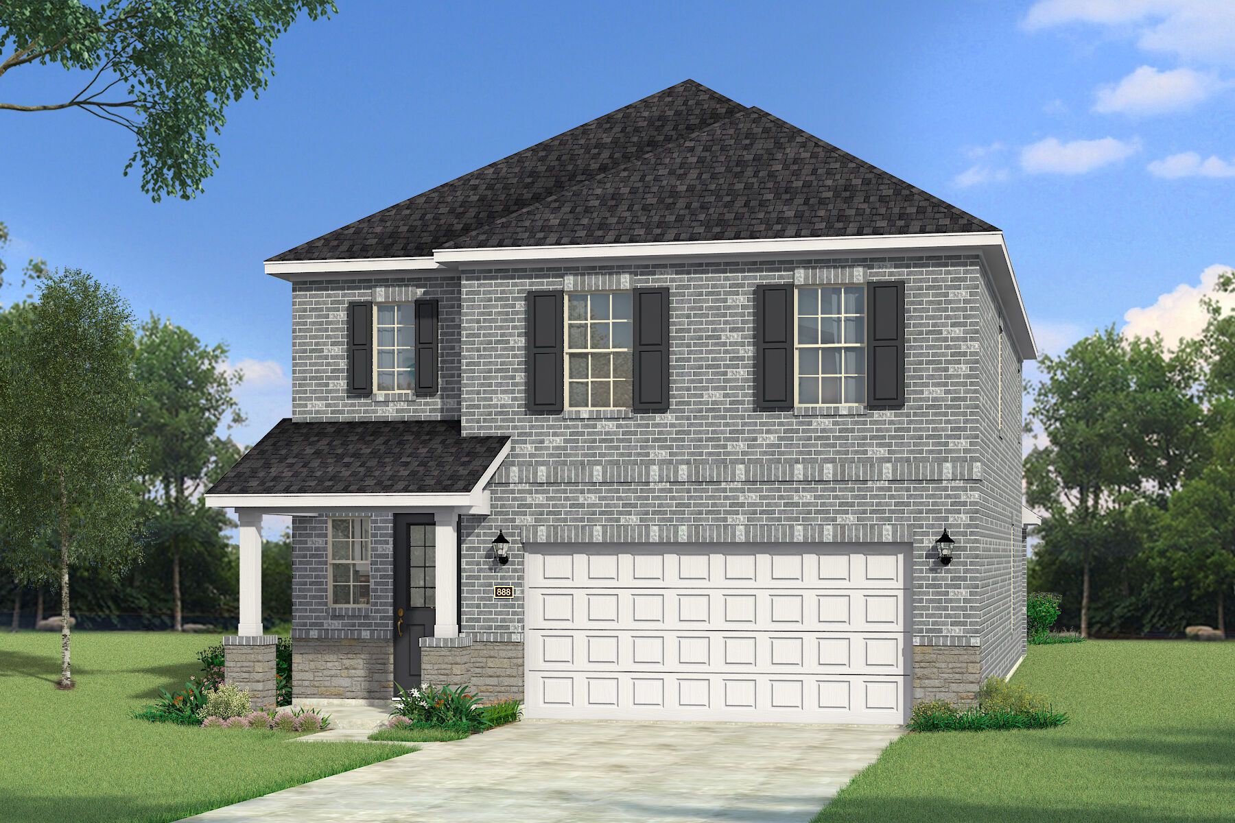 Exterior:The Huntly - Traditional Elevation