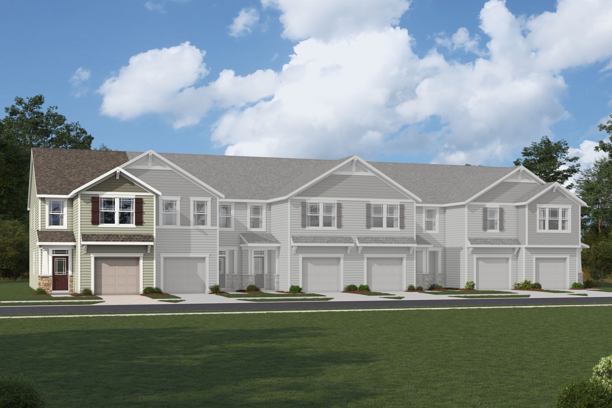 Exterior:Amira End Craftsman Elevation rendering