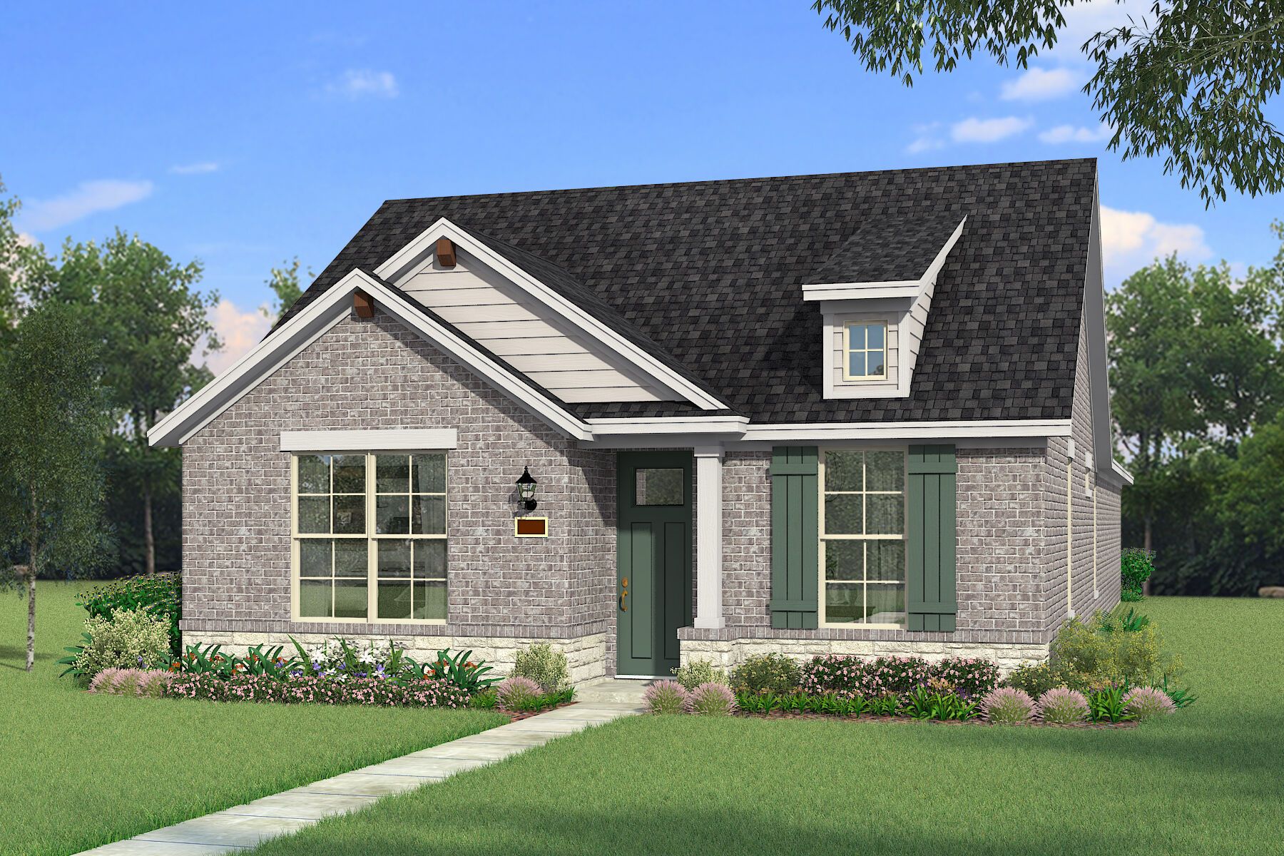 Exterior:The Brazos - Hill Country Elevation