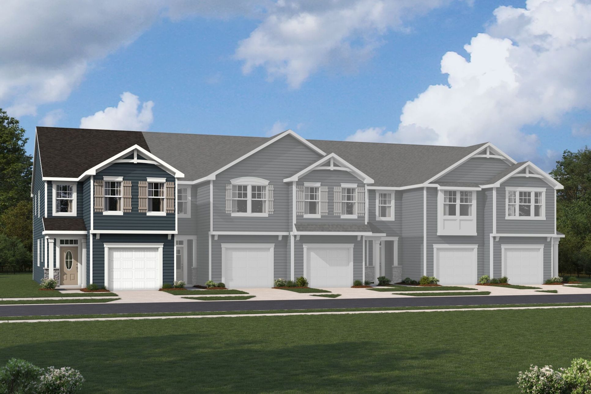Exterior:Amira End French Country Elevation rendering