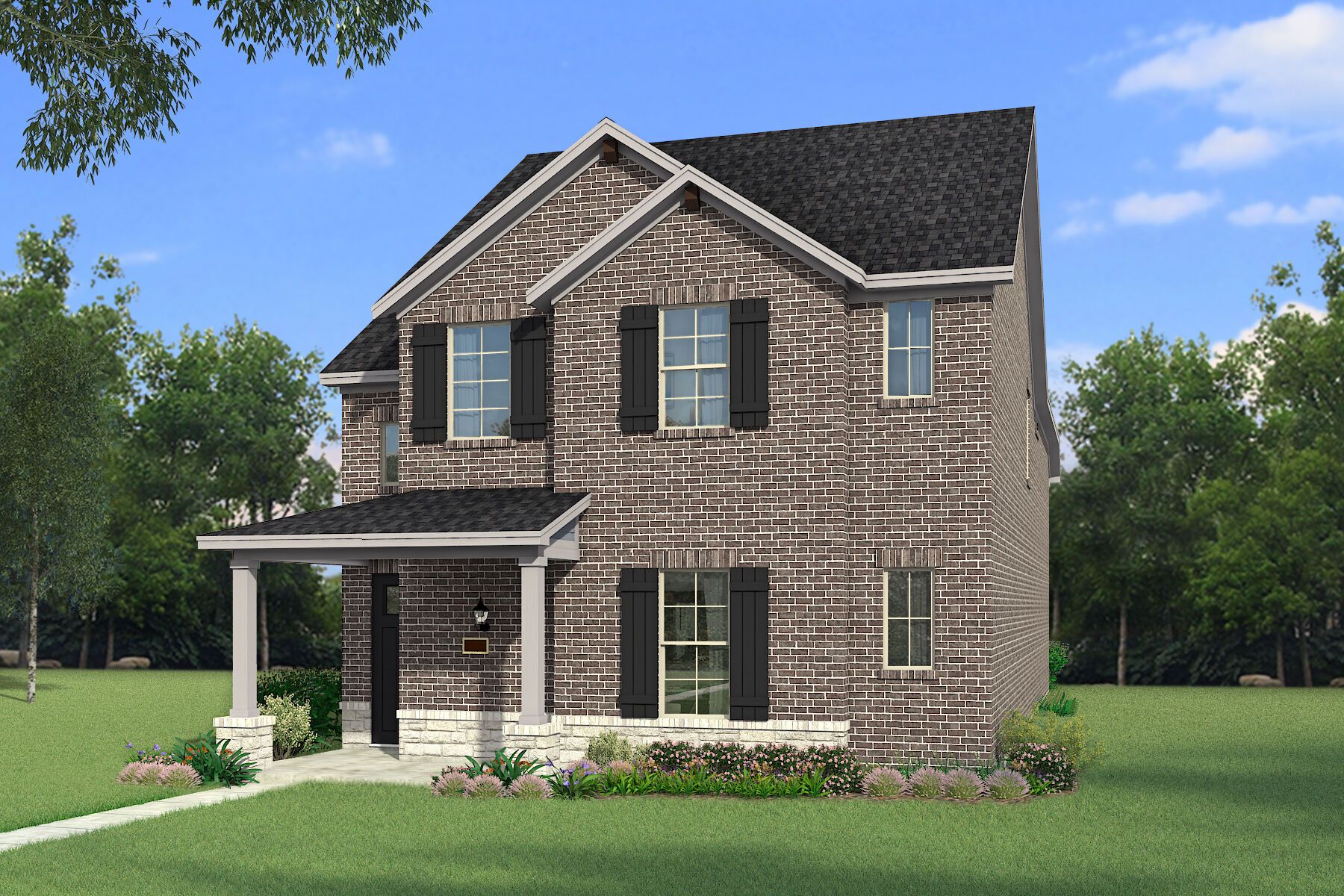 Exterior:The Caddo - Hill Country Elevation
