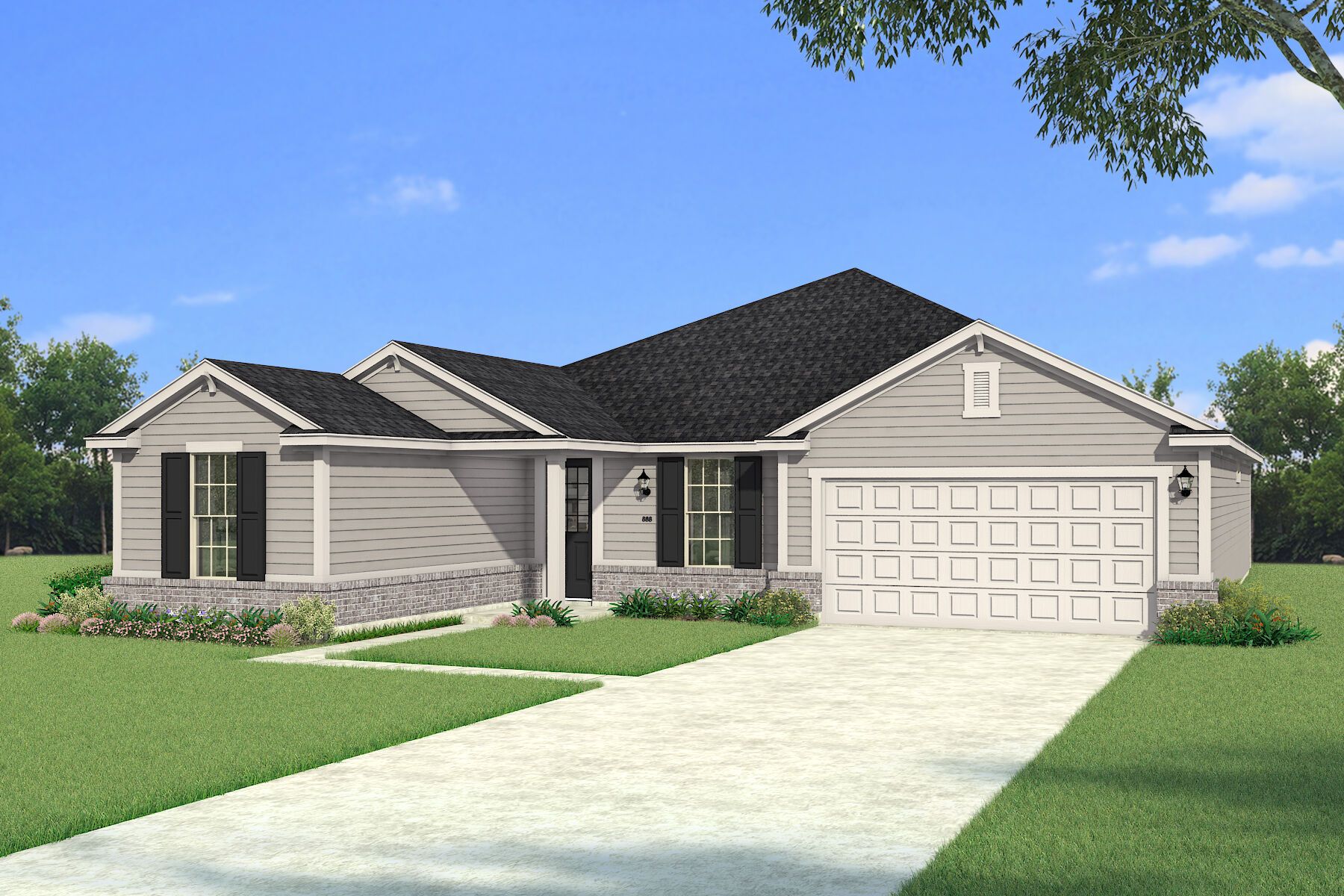 Exterior:The Delphi - Traditional 1 Elevation