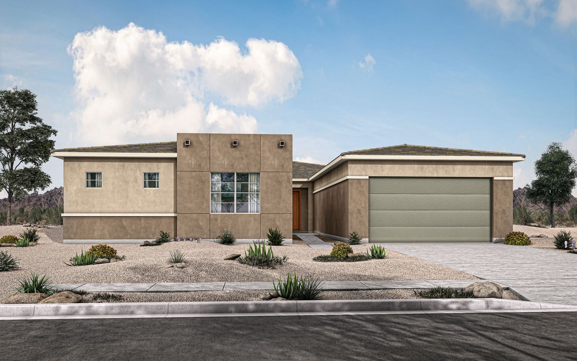Exterior:Mint - Desert Modern Elevation
