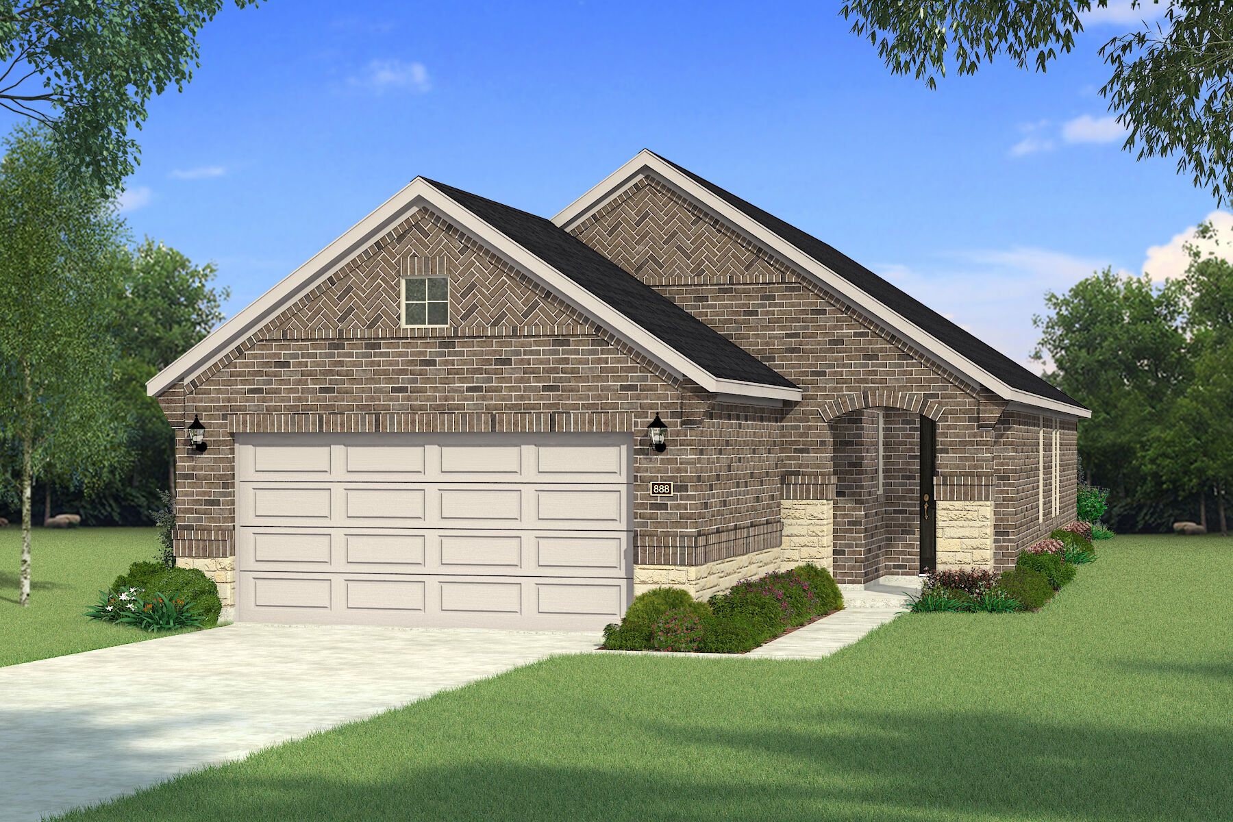 Exterior:The Hamilton - Old World Elevation